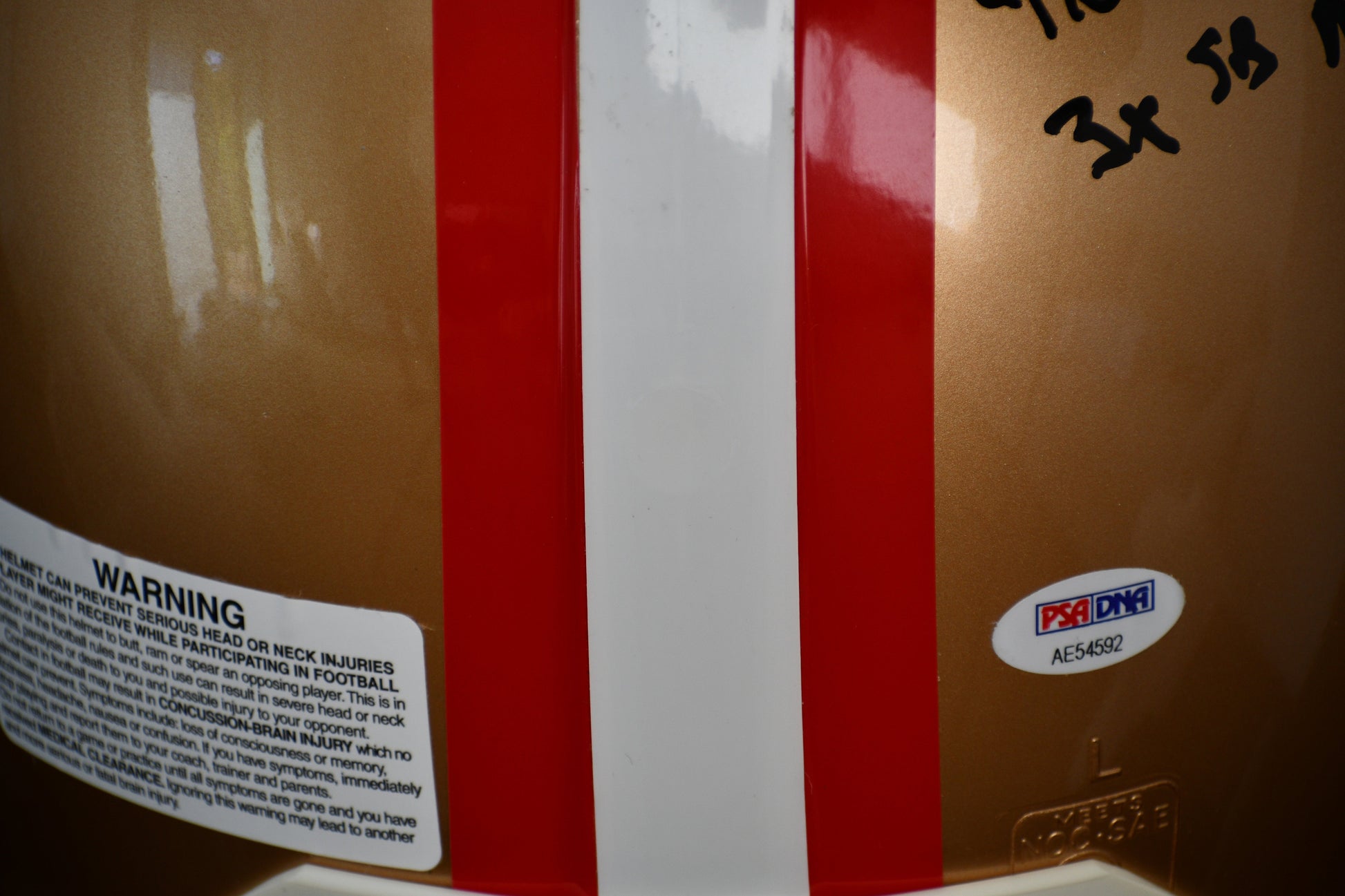Joe Montana Signed 49ers Full-Size Authentic On-Field Helmet With Multiple StatInscriptions Certified by PSA authentic-signatures