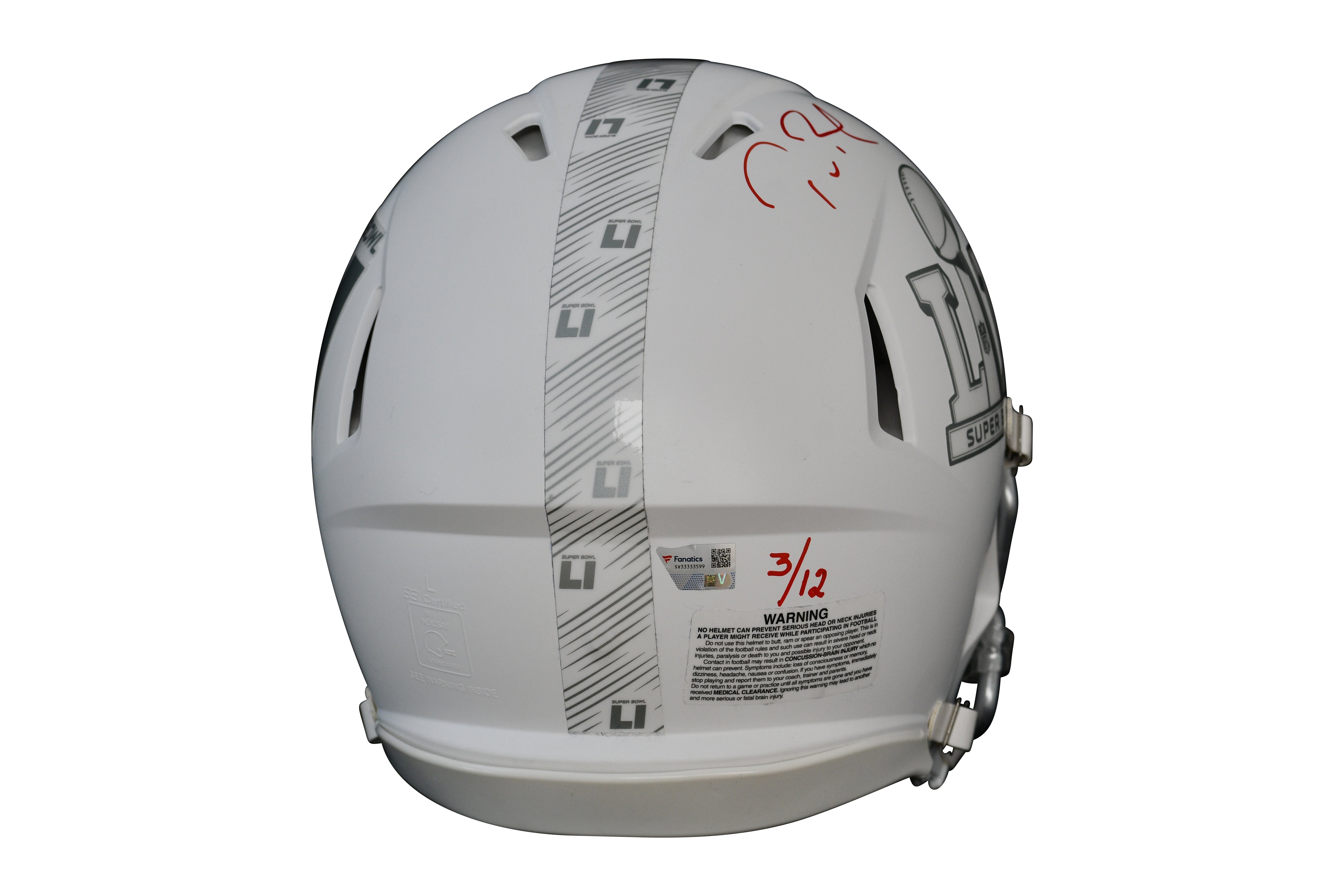 Tom Brady Signed LE Super Bowl LI Logo Full-Size Authentic On-Field Speed Helmet Inscribed "Greatest Comeback Ever" #3/12