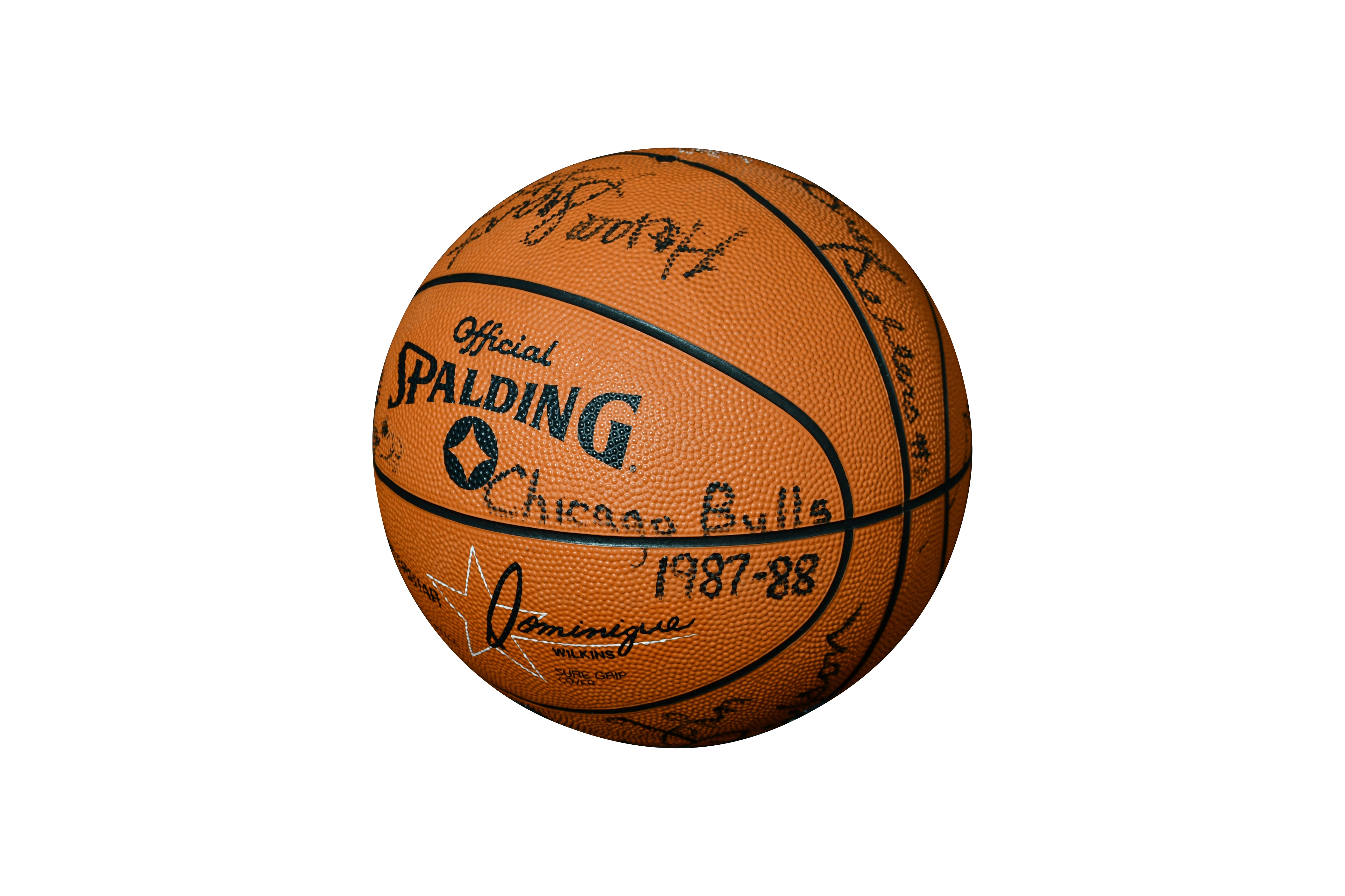 1987-88 Chicago Bulls Team Signed Basketball | Complete Roster (11 Signatures)