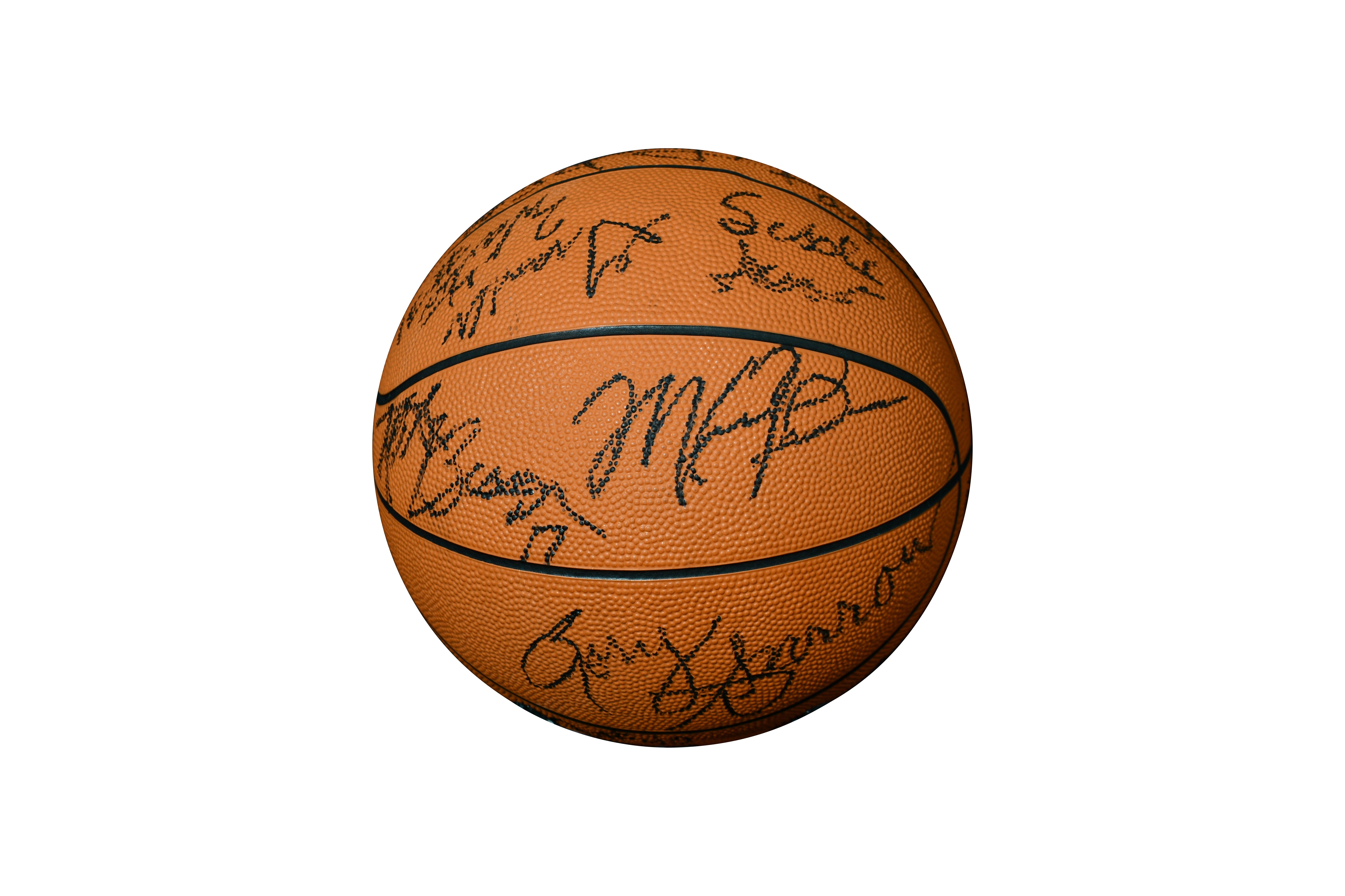 1987-88 Chicago Bulls Team Signed Basketball | Complete Roster (11 Signatures)
