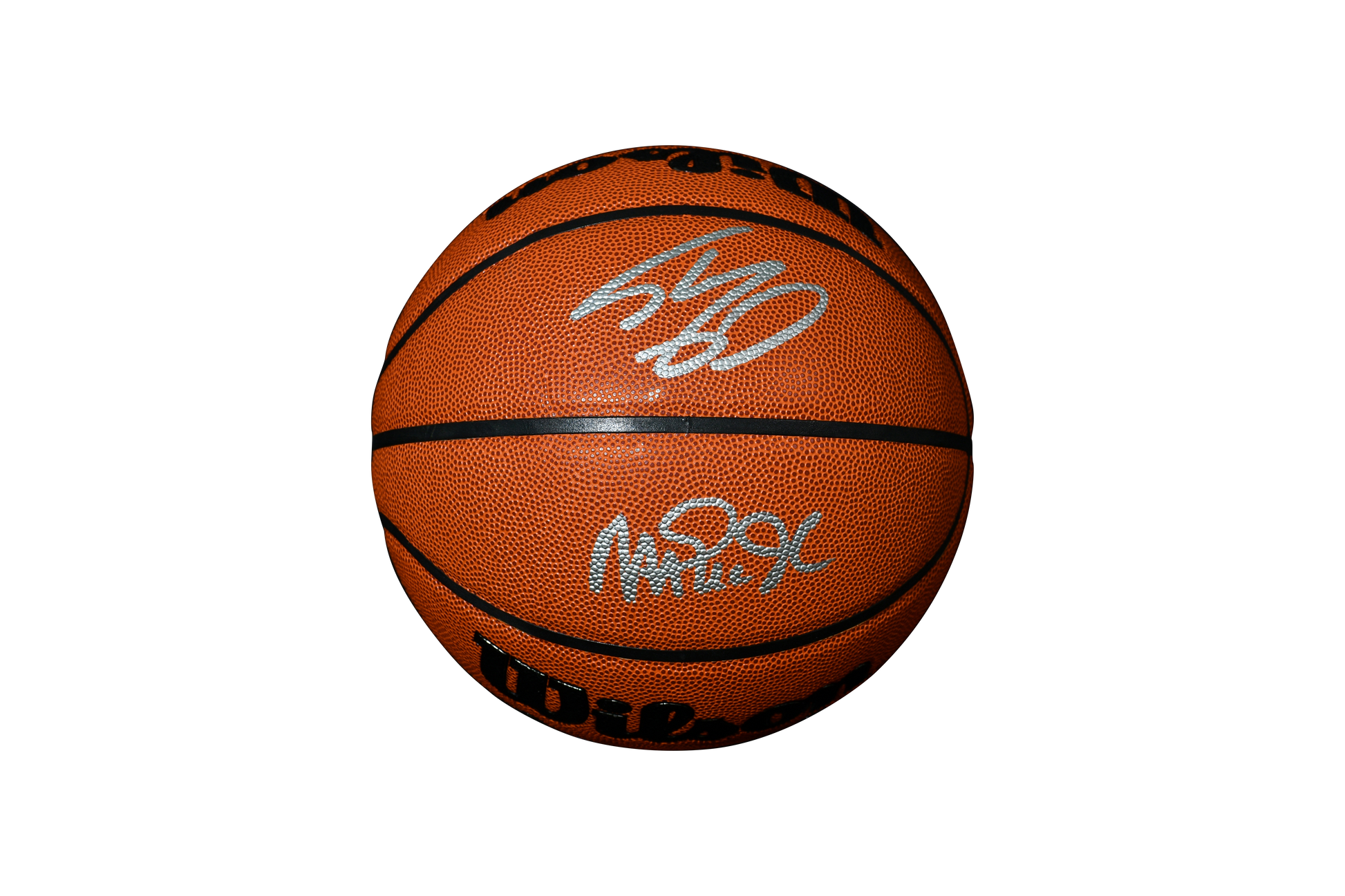 Magic Johnson & Shaquille O'Neal Signed NBA Basketball with Display Case authentic-signatures