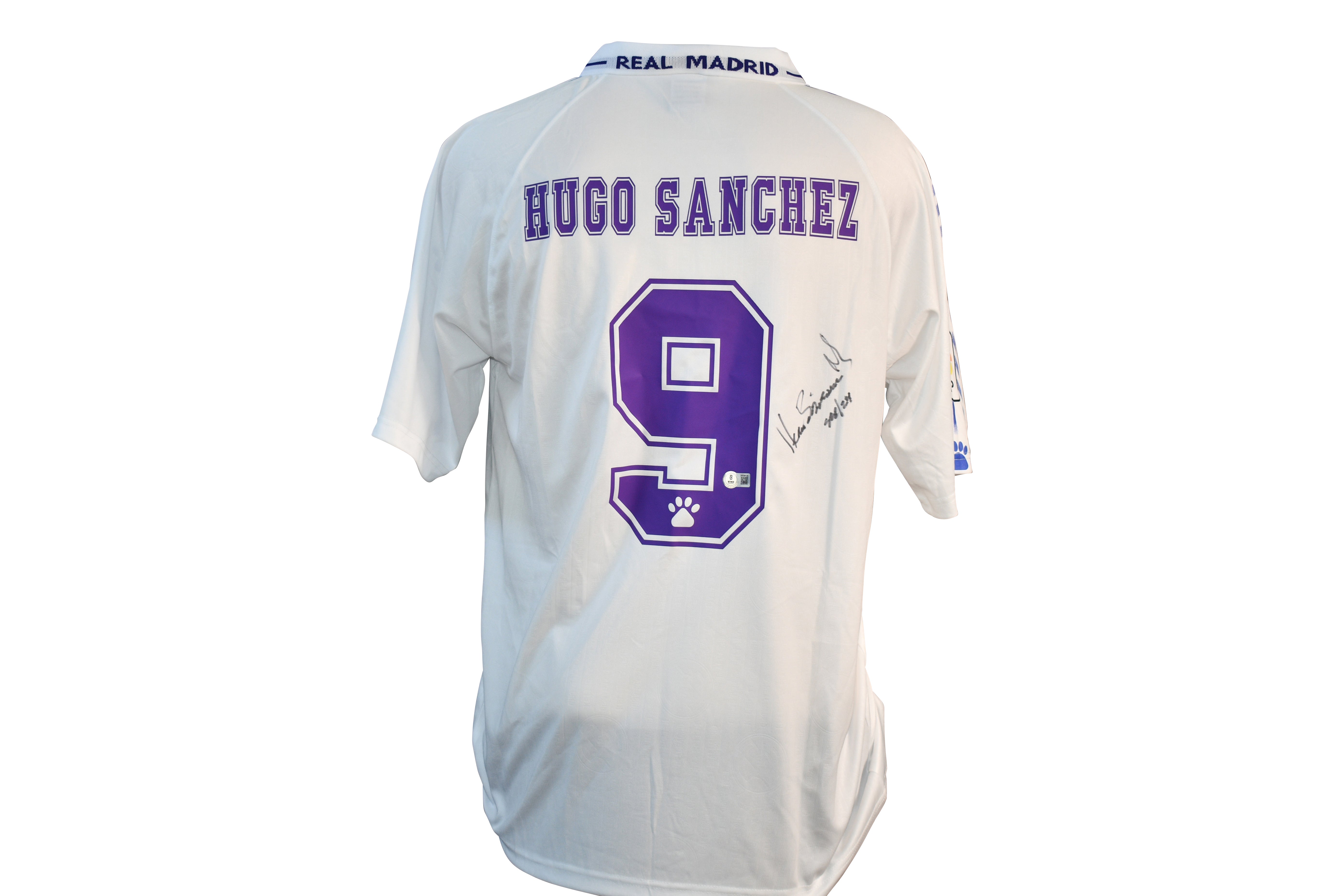 Hugo Sanchez Signed Real Madrid Kelme Authentic Jersey “Spet/24.”