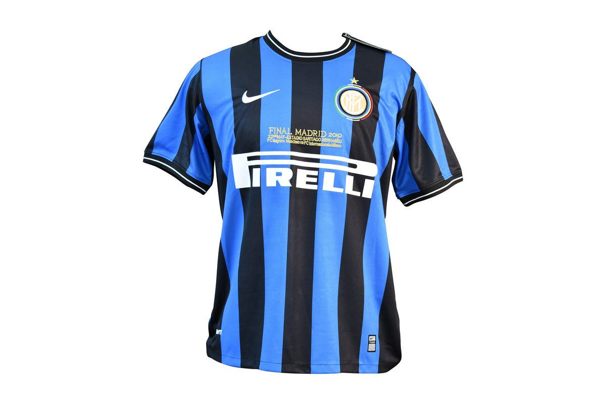 Javier Zanetti Signed Home Champions League Final 2010 Inter Milan Jersey, Certified by Beckett authentic-signatures Footb...