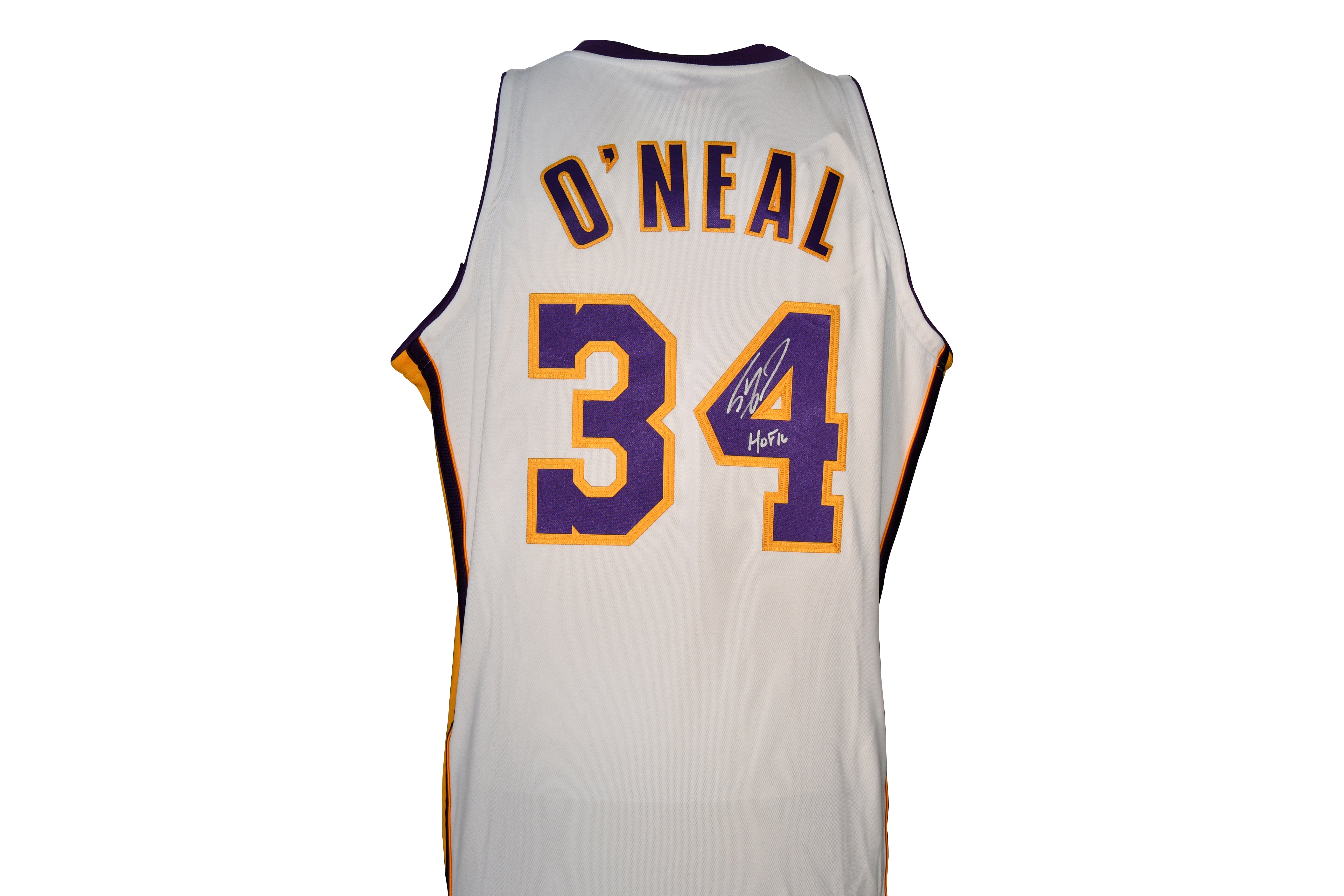 Shaquille O'Neal Signed Mitchell & Ness Lakers Jersey Inscribed "HOF 16"