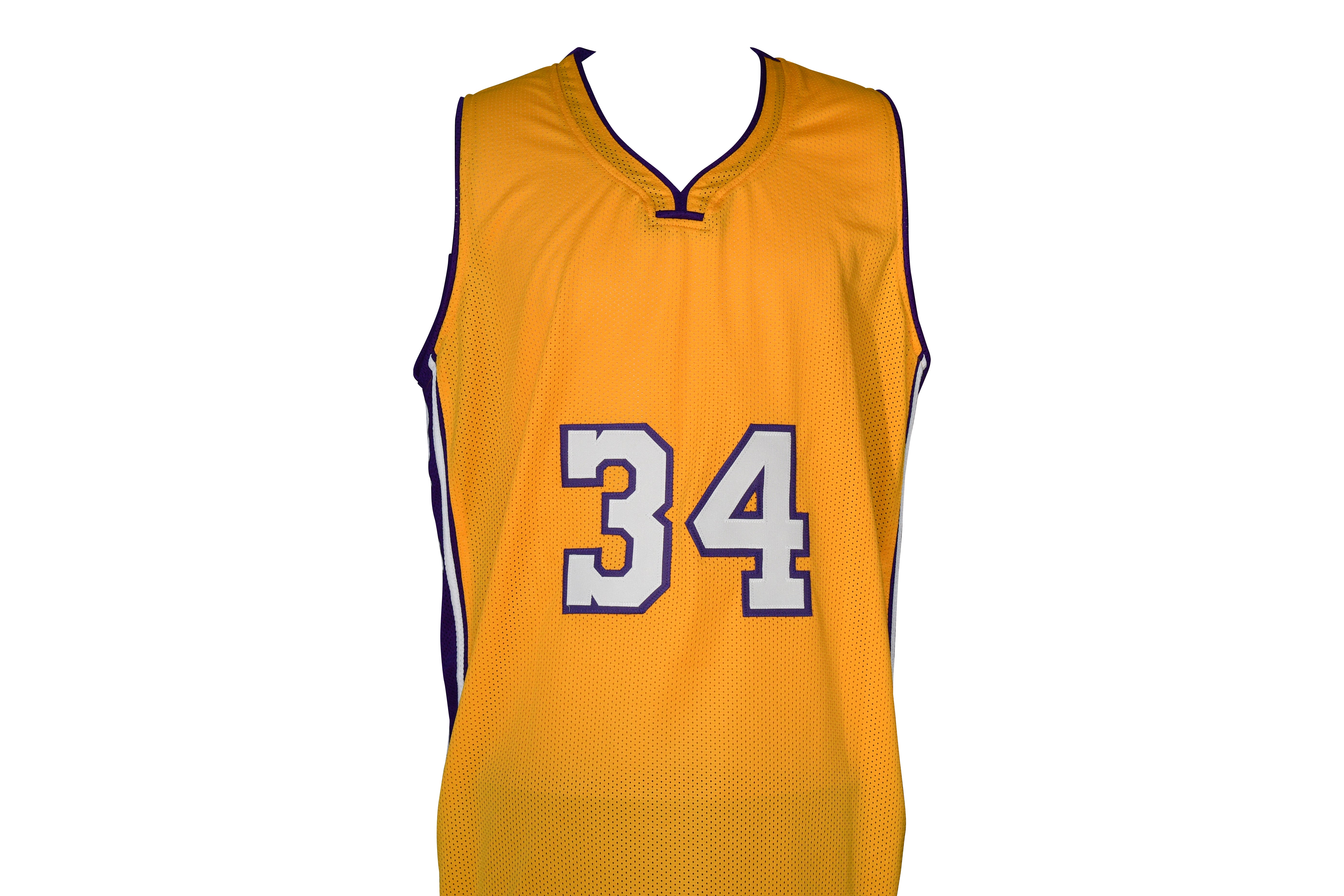 Shaquille O'Neal Signed Career Highlight Stat Jersey - Lakers