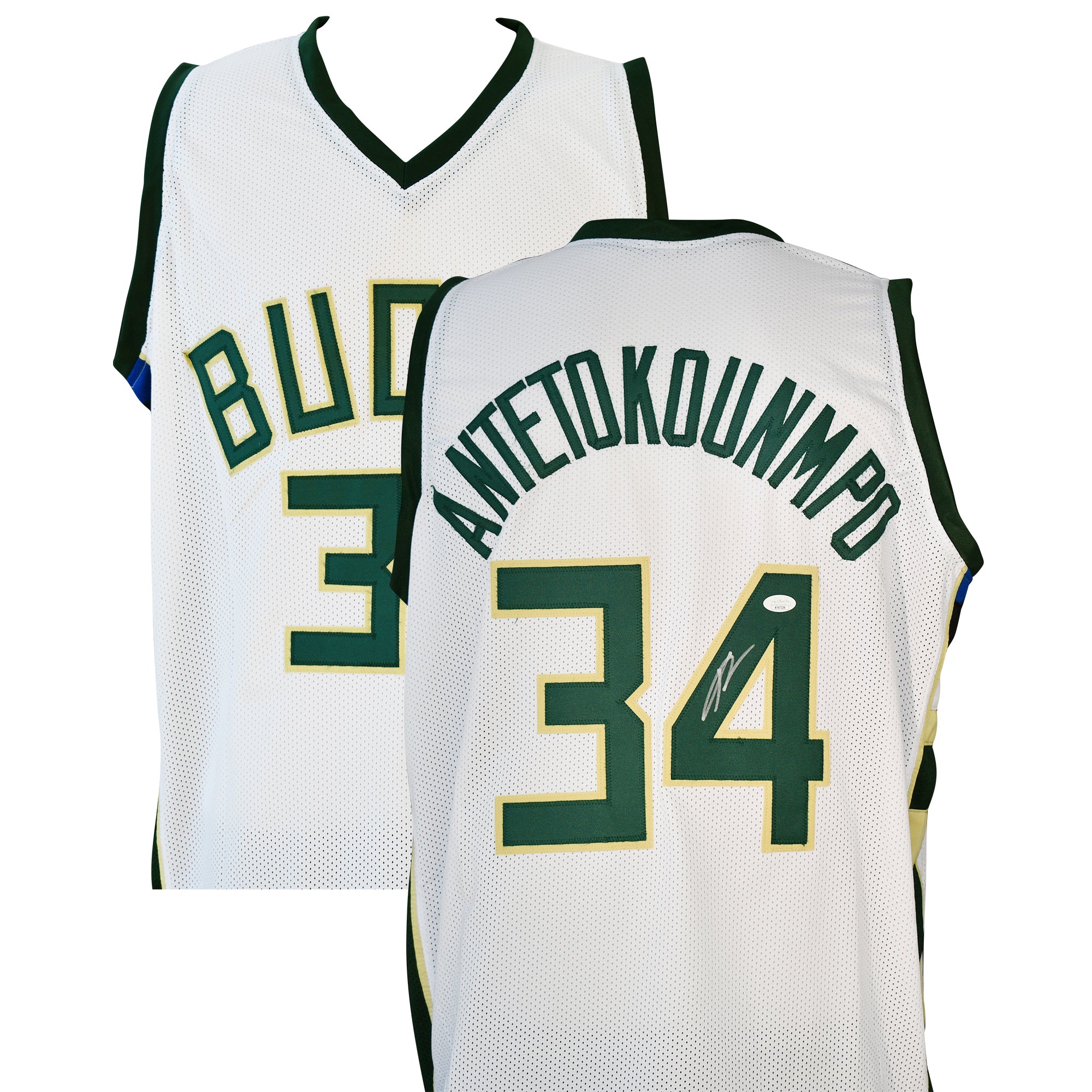 Giannis Antetokounmpo signed Milwaukee Bucks jersey