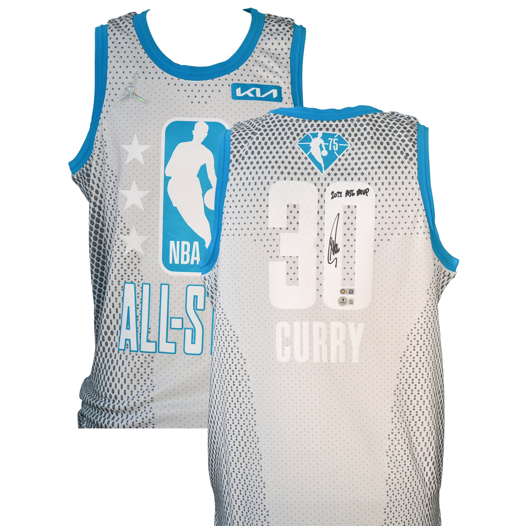 Stephen Curry Signed All-Star Game 75th Anniversary Nike Authentic Jersey Inscribed"2022 ASG MVP"