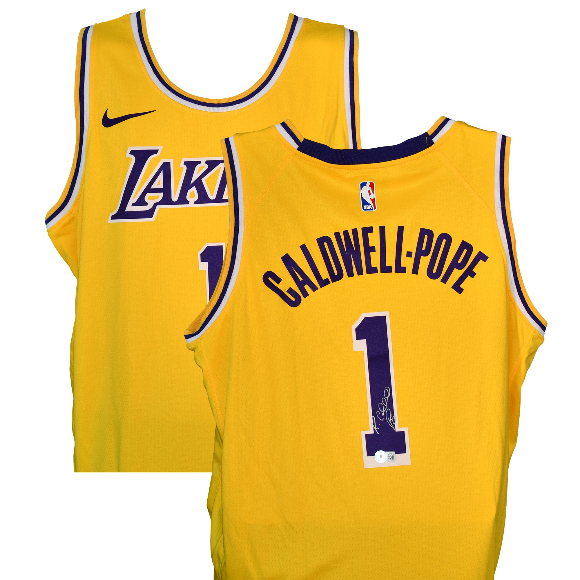 KENTAVIOUS CALDWELL-POPE SIGNED LAKERS JERSEY