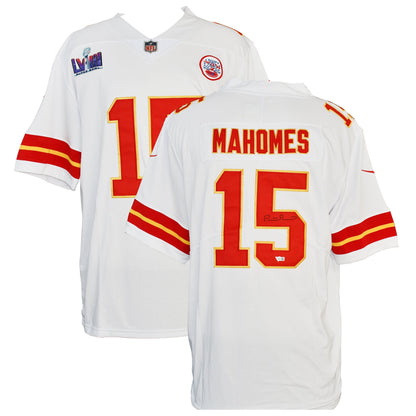 Patrick Mahomes signed jersey from SB LVIII. Certified by FANATICS authentic-signatures