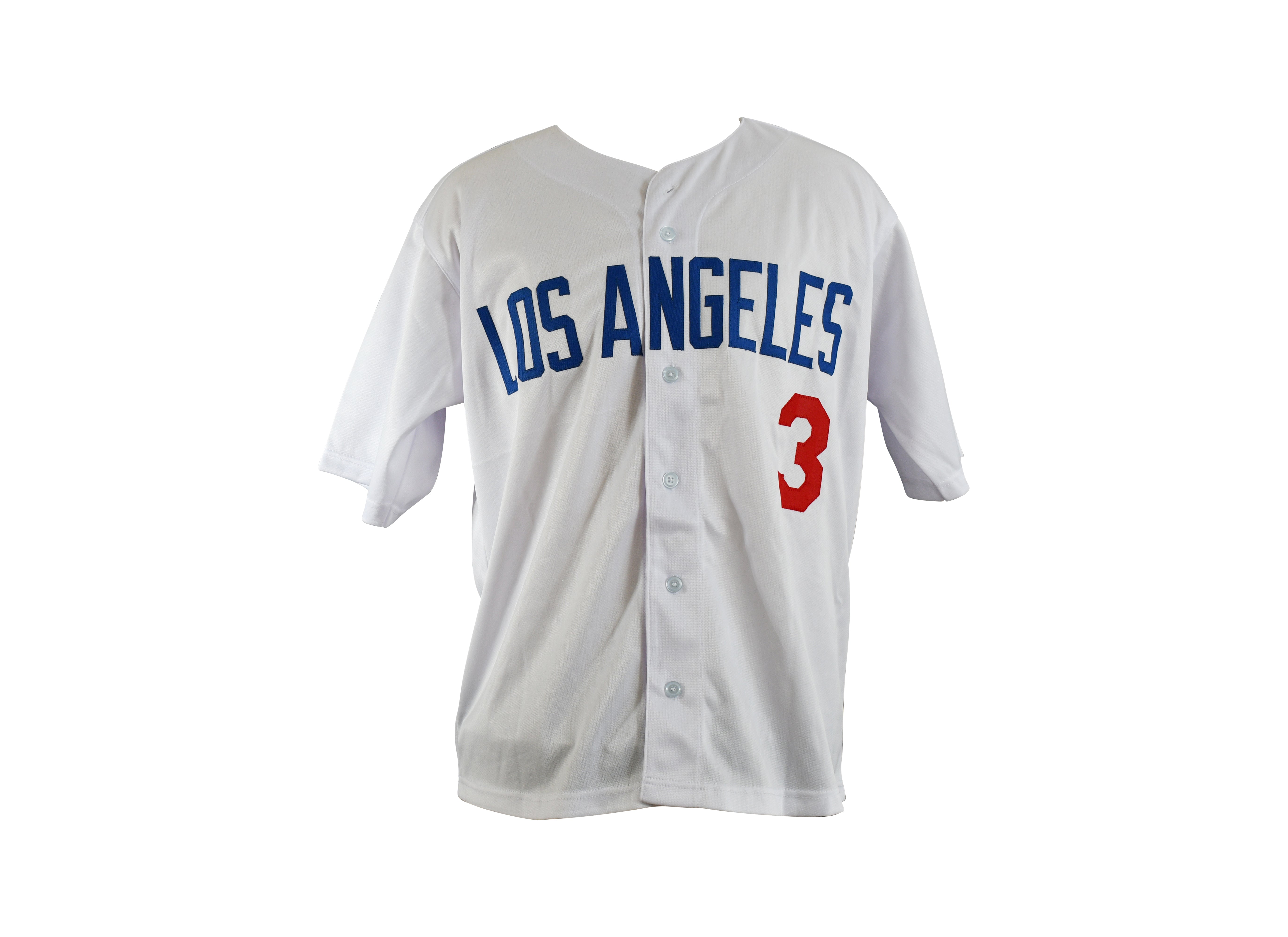 Steve Sax Signed Los Angeles Dodgers Career Highlight Stat Jersey