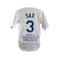 Steve Sax Signed Los Angeles Dodgers Career Highlight Stat Jersey Certified by PSA authentic-signatures