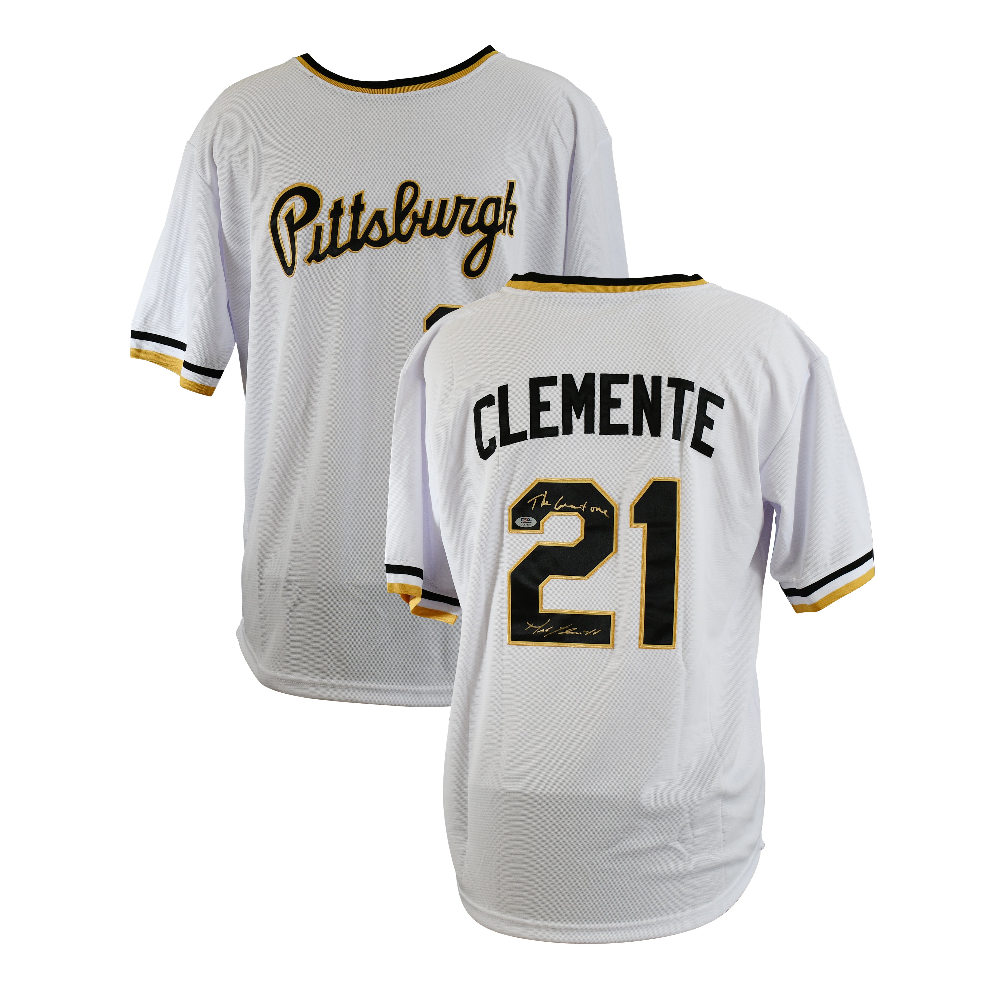 Roberto Clemente Jr. Signed Pittsburg Pirates Jersey Inscribed "The Great One"