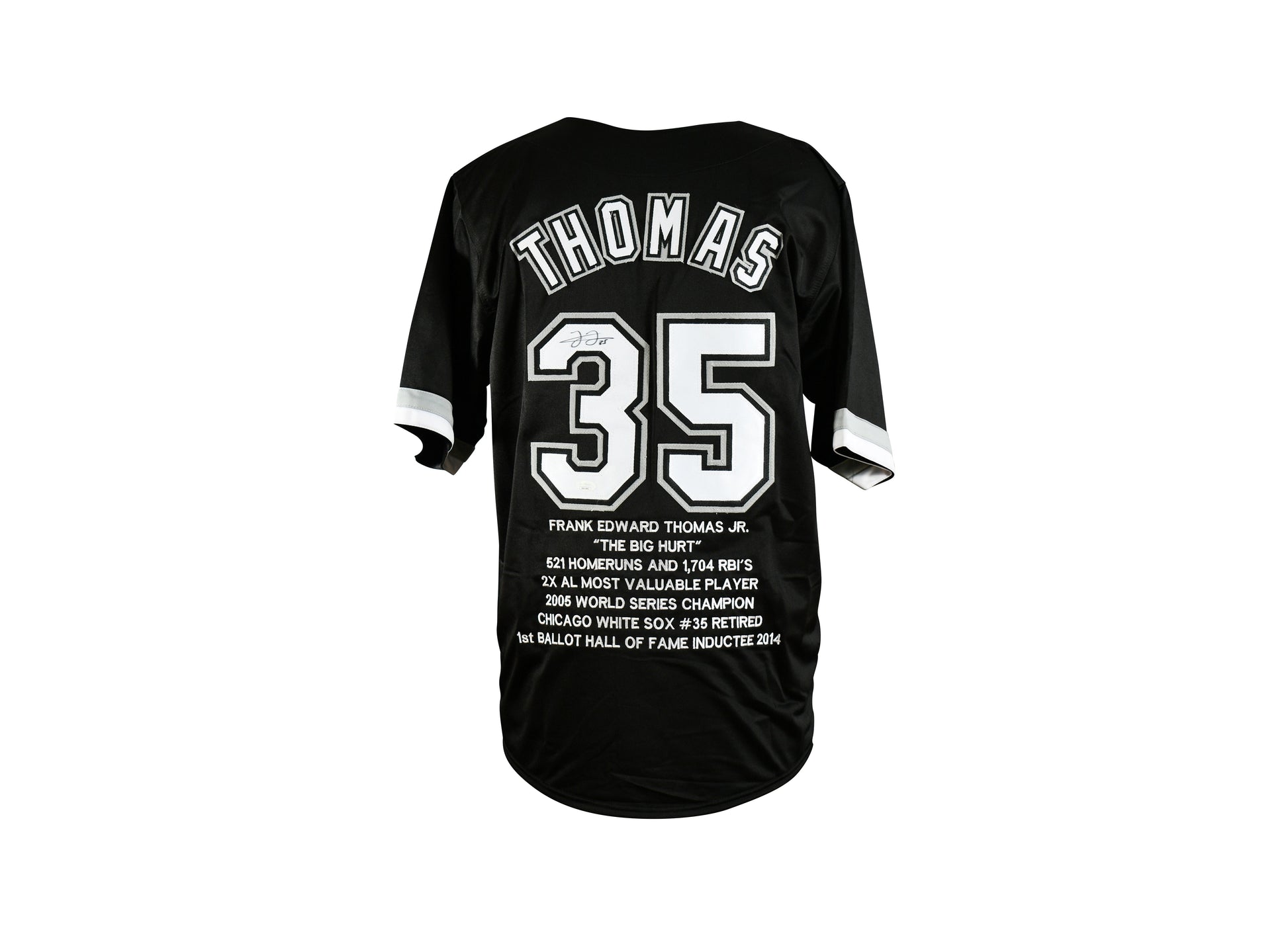 Frank Thomas Signed Chicago White Sox Career Stat Jersey authentic-signatures