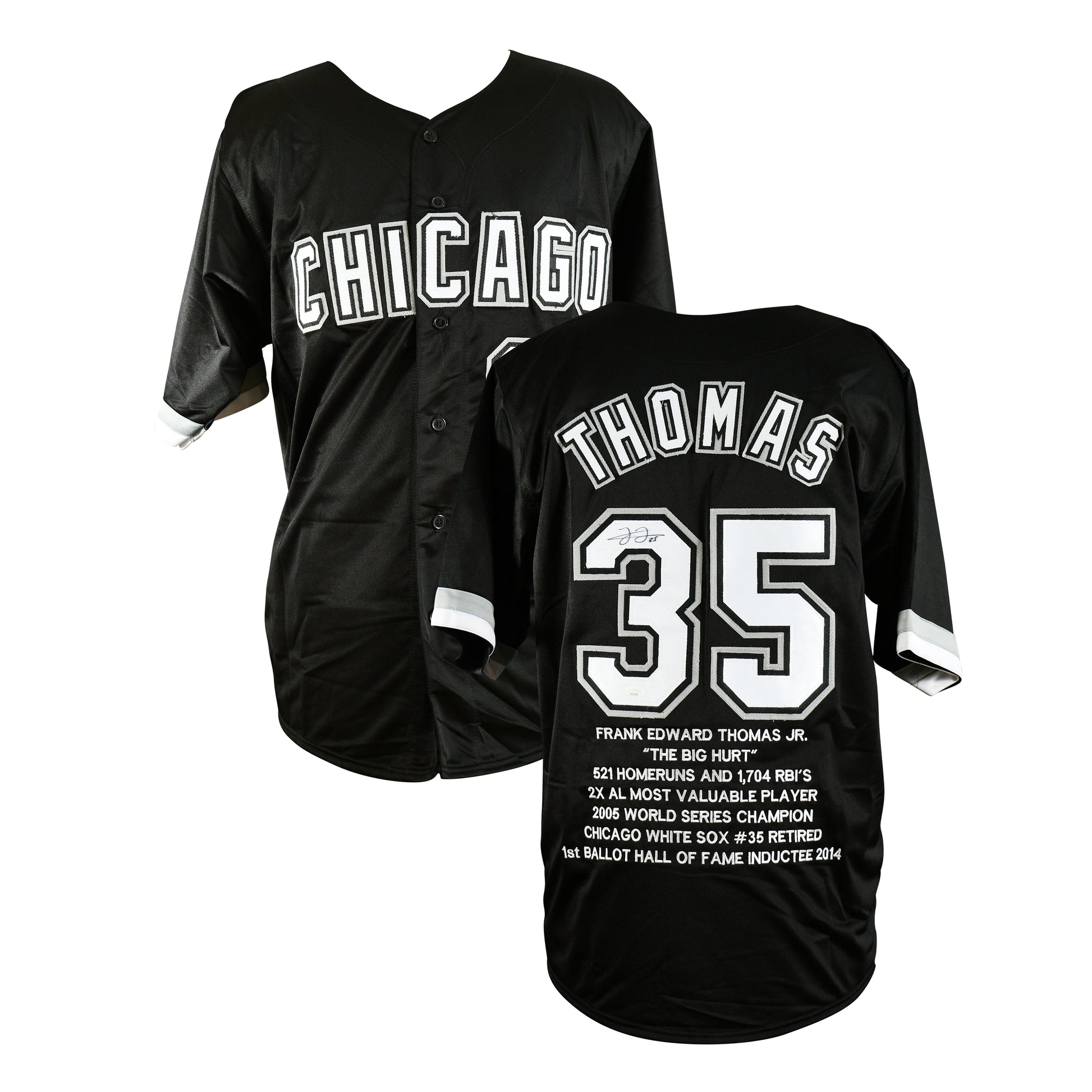 Frank Thomas Signed Chicago White Sox Career Stat Jersey authentic-signatures