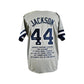 Reggie Jackson Signed New York Yankees Career Highlight Stat Jersey.Certified by JSA authentic-signatures