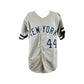 Reggie Jackson Signed New York Yankees Career Highlight Stat Jersey.Certified by JSA authentic-signatures