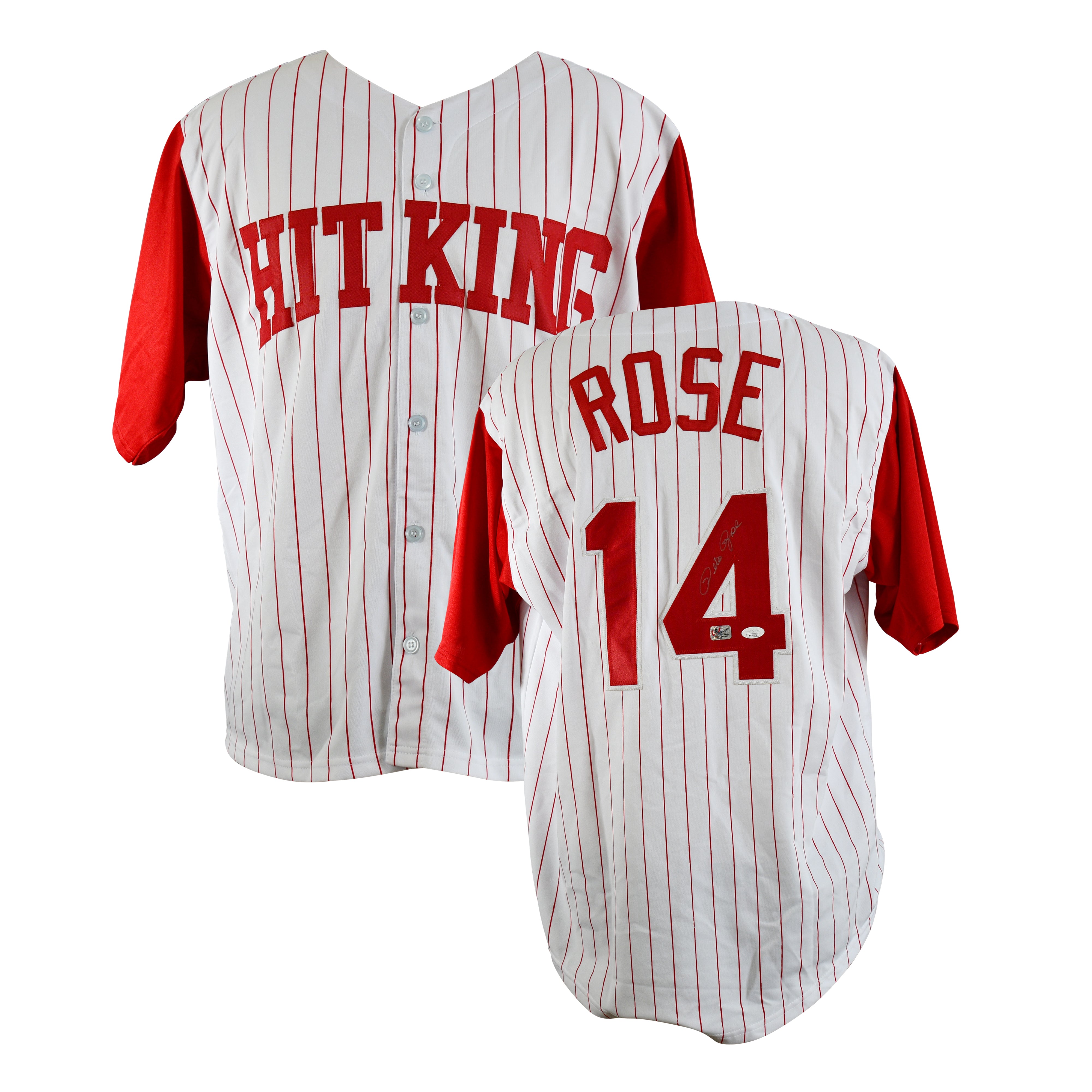 Pete Rose Signed Philadelphia Phillies Jersey Inscribed "Hit King"
