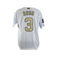 David Ross Signed Chicago Cubs Majestic Authentic Jersey With 2016 World Series Patch Certified by beckett authentic-signatures
