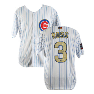 David Ross Signed Chicago Cubs Majestic Authentic Jersey With 2016 World Series Patch Certified by beckett authentic-signatures