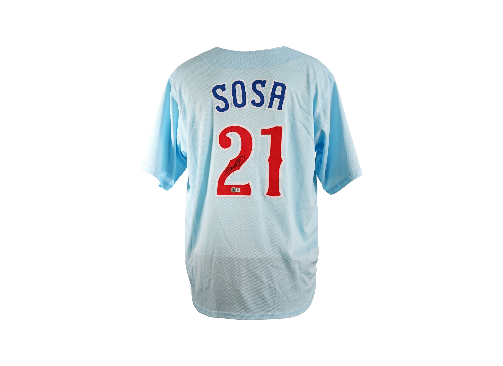 Sammy Sosa Signed Chicago Cubs Jersey.Certified by beckett authentic-signatures