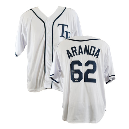 Jonathan Aranda Signed Tampa Bay Rays Jersey. Certified by PSA authentic-signatures