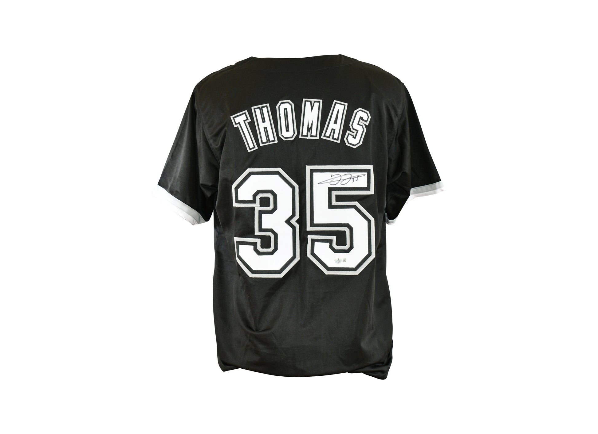 Frank Thomas Signed Chicago White Sox Jersey.Certified by beckett authentic-signatures