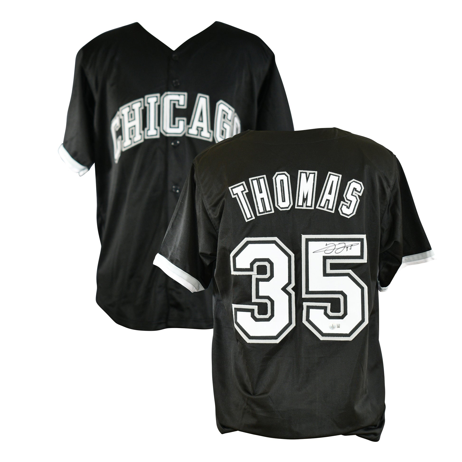 Frank Thomas Signed Chicago White Sox Jersey.Certified by beckett authentic-signatures