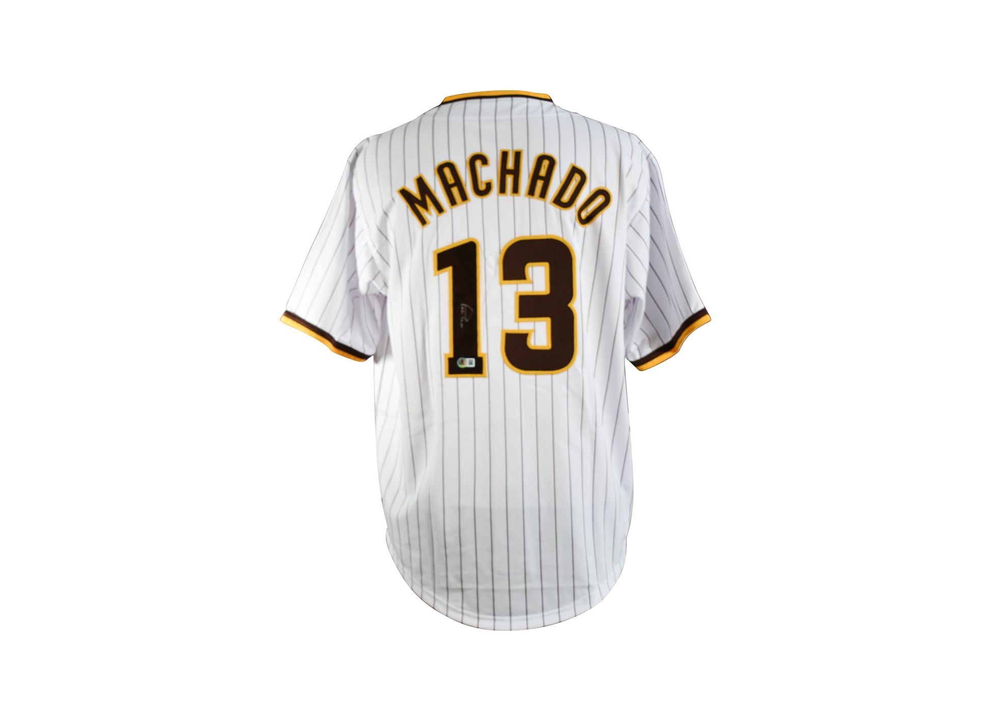 Manny Machado Signed San Diego Padres Jersey.Certified by beckett authentic-signatures