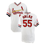 Fernando Salas Signed ST. Louis Cardinals Majestic Authentic Jersey Inscribed "1984" With 30th Anniversary Patch Certified by JSA authentic-signatures