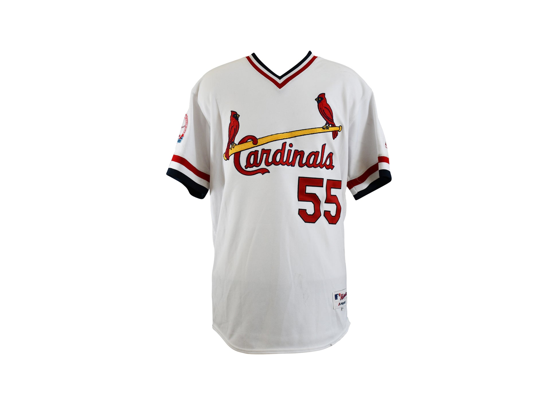 Fernando Salas Signed ST. Louis Cardinals Majestic Authentic Jersey Inscribed "1984" With 30th Anniversary Patch Certified by JSA authentic-signatures
