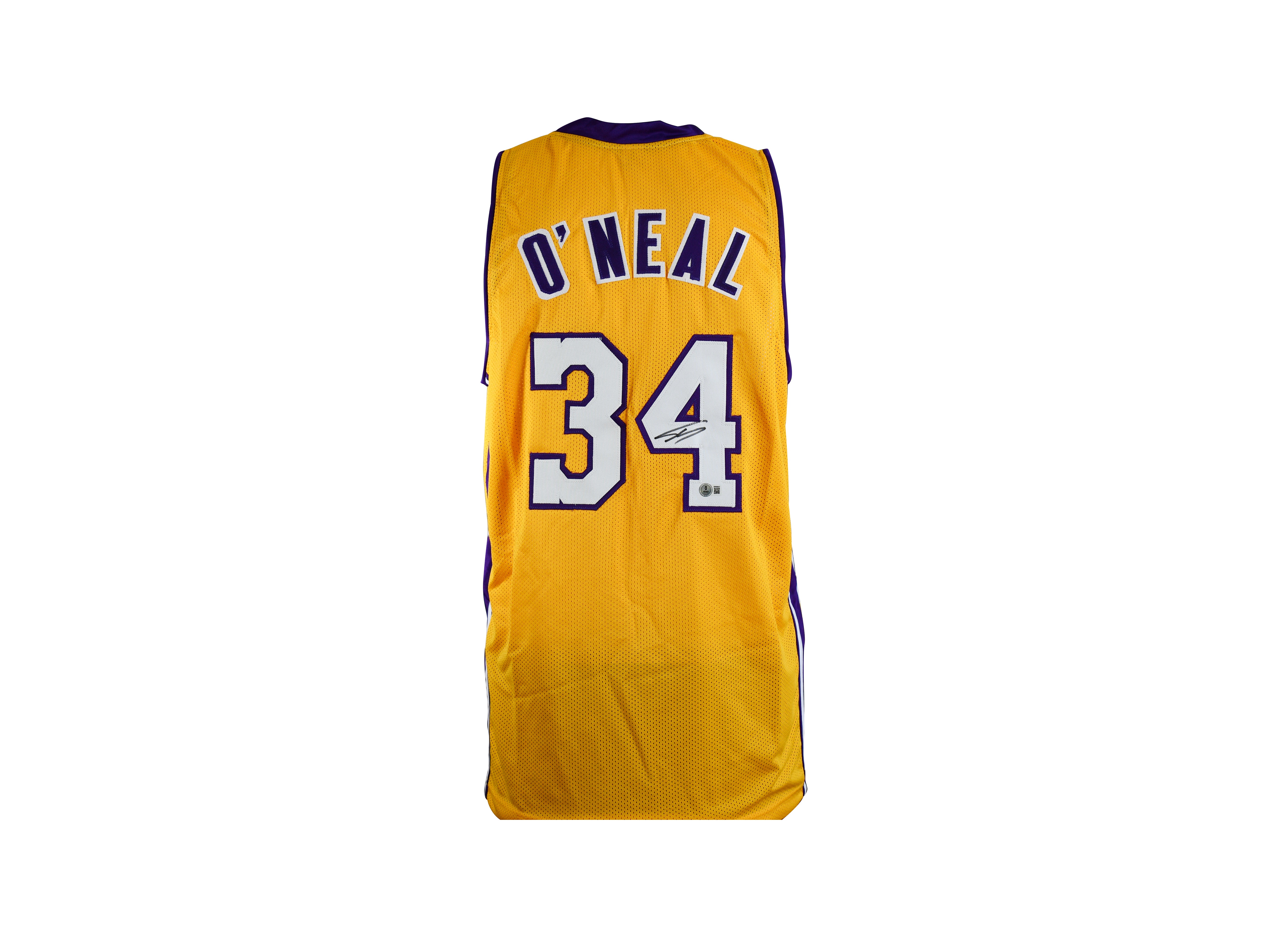 Shaquille O'Neal Signed Los Angeles Lakers Yellow Jersey