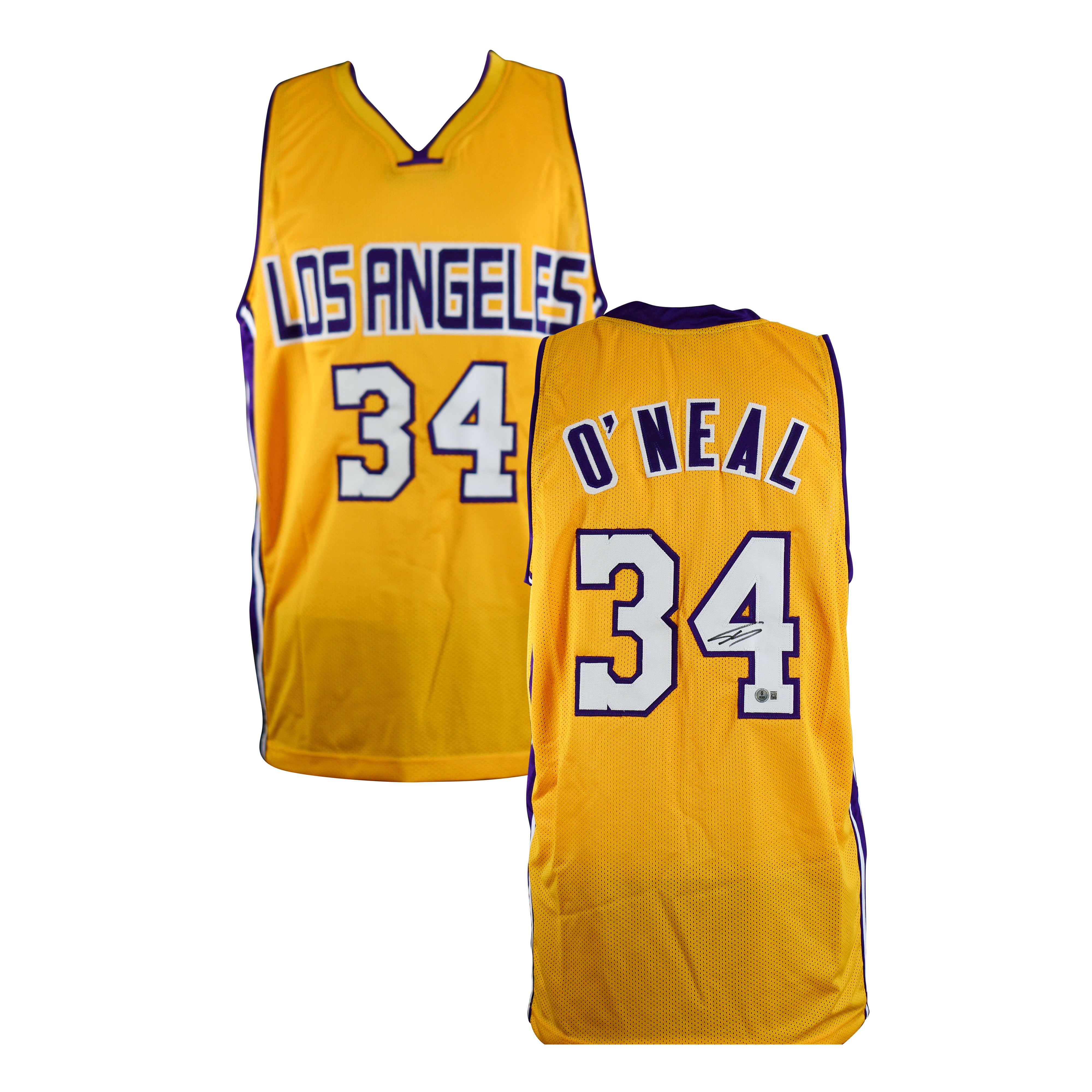 Shaquille O'Neal Signed Los Angeles Lakers Yellow Jersey
