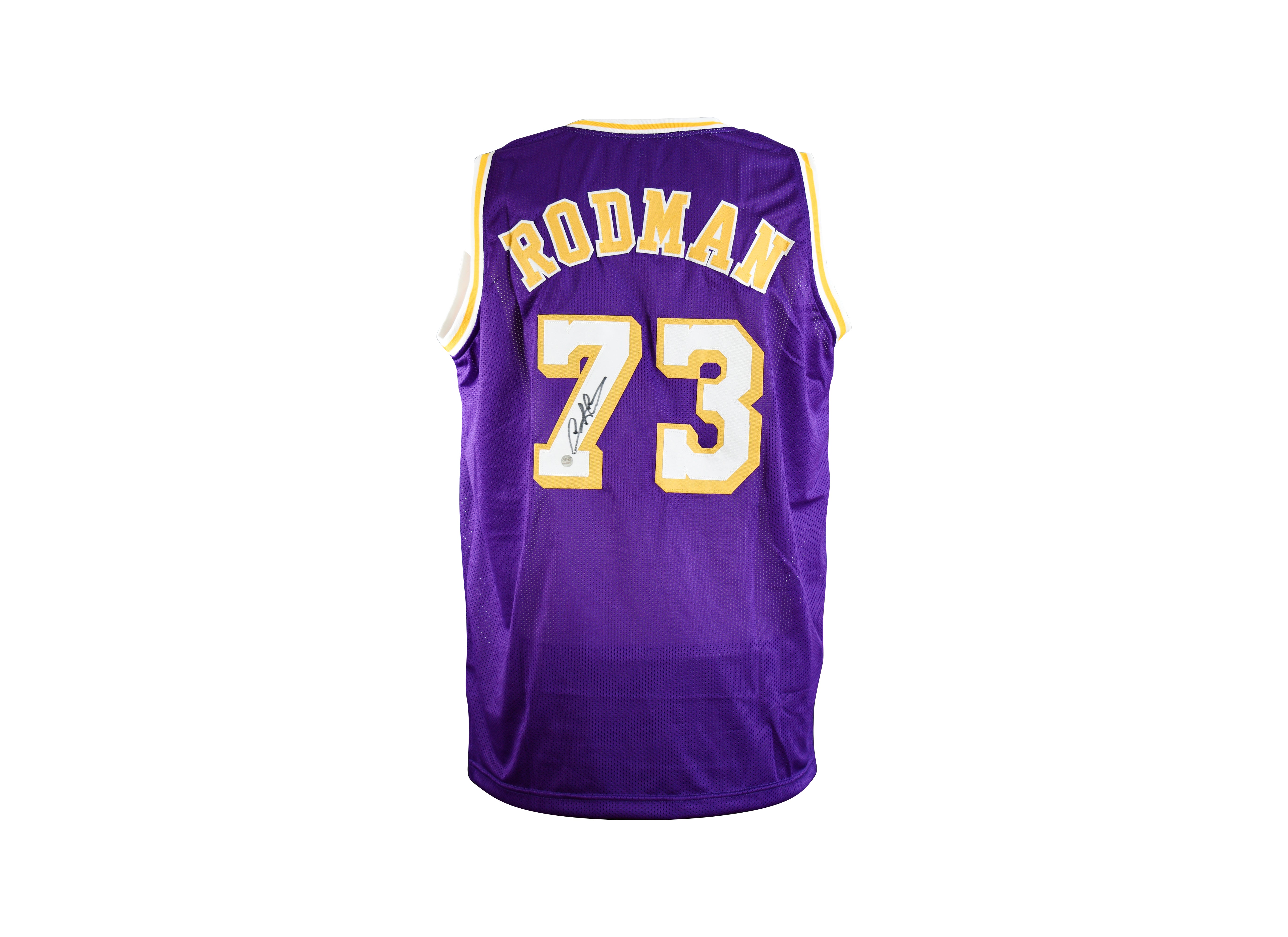 Dennis Rodman Signed Los Angeles Lakers Purple Jersey