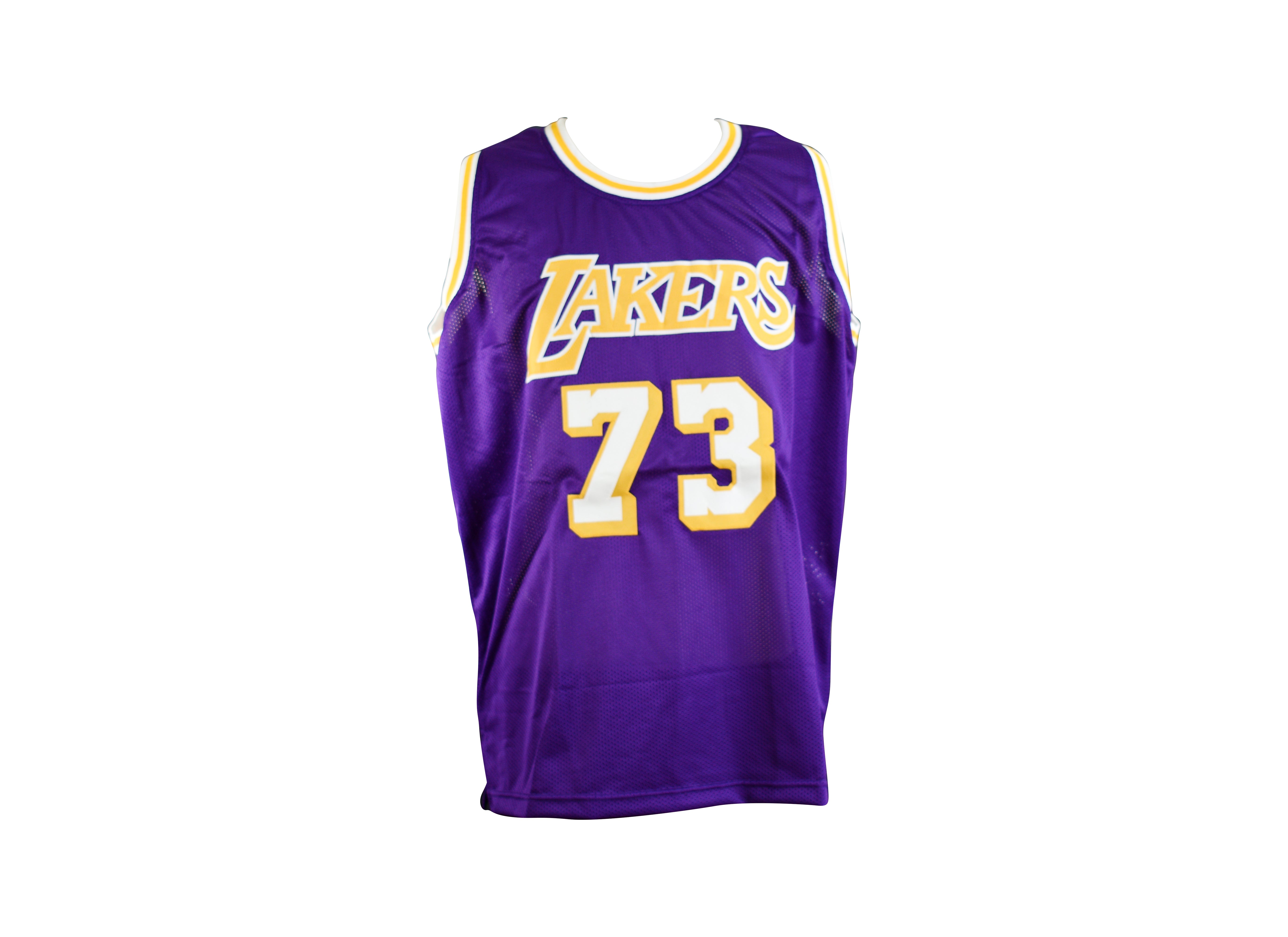 Dennis Rodman Signed Los Angeles Lakers Purple Jersey