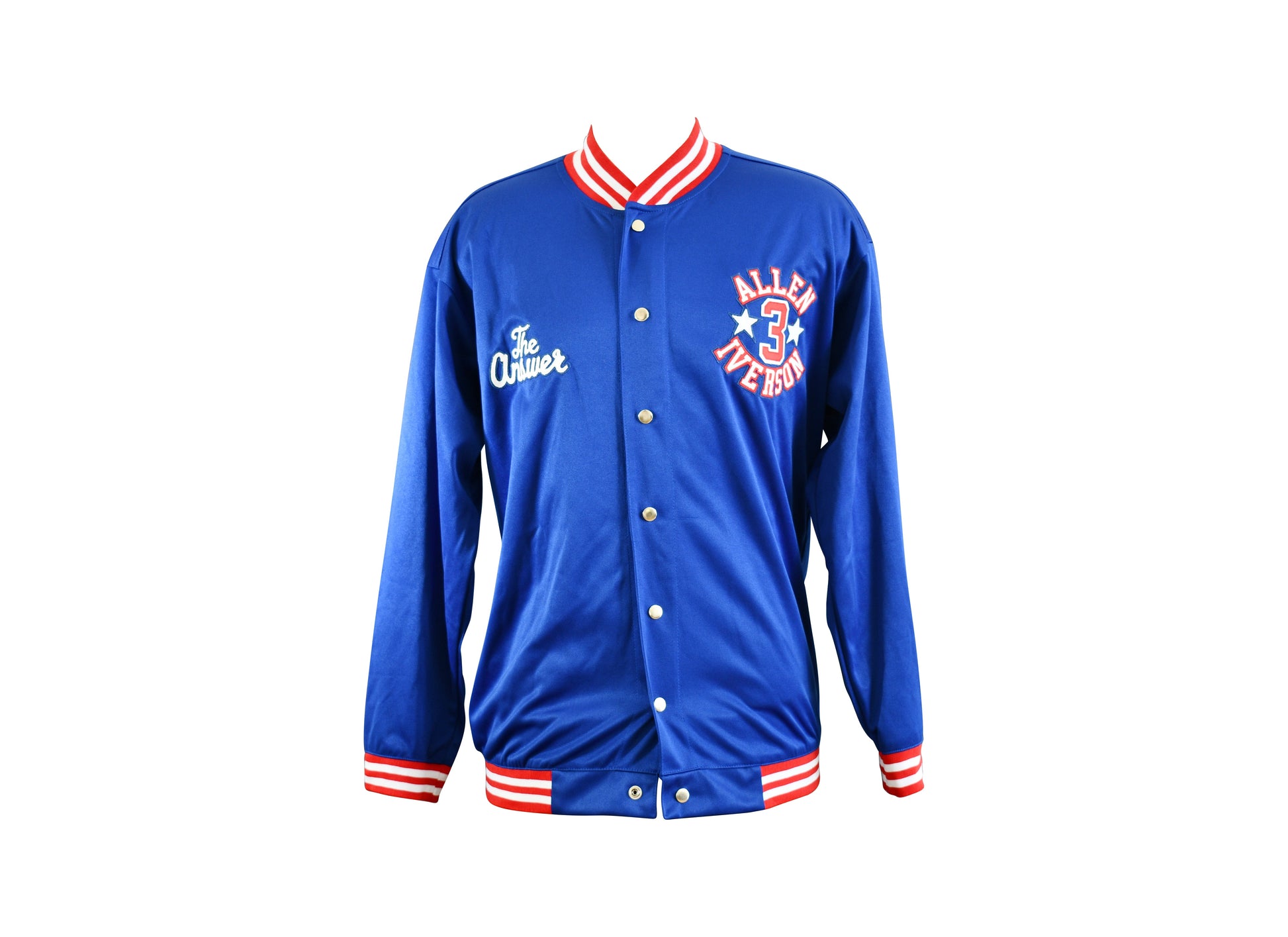 Veste d'Echauffement Authentique Domicile Philapelphia 76ers signe par Allen Iverson certifie par JSA authentic-signatures
