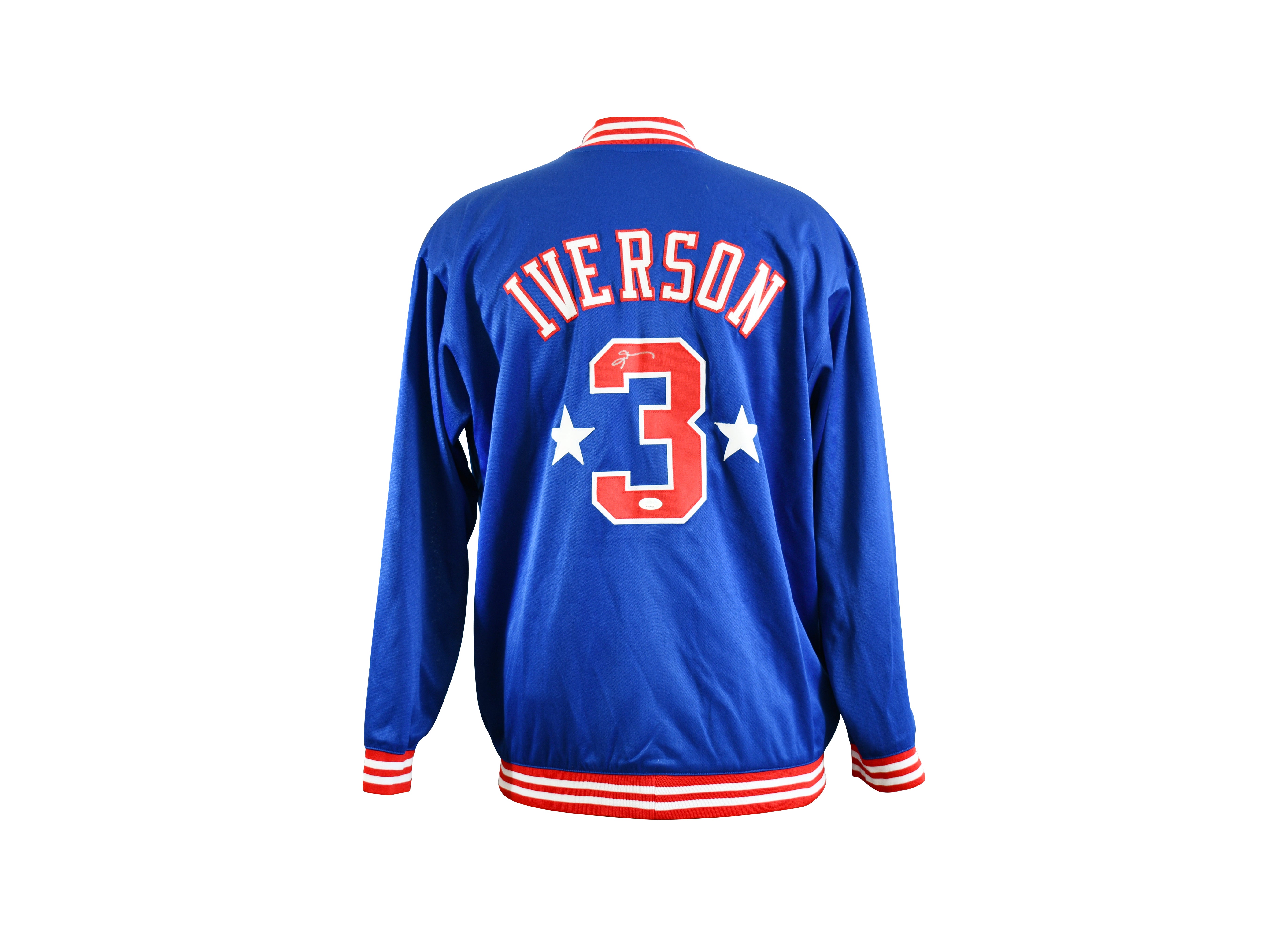 Allen Iverson Signed Philadelphia 76ers Warm-Up Jacket