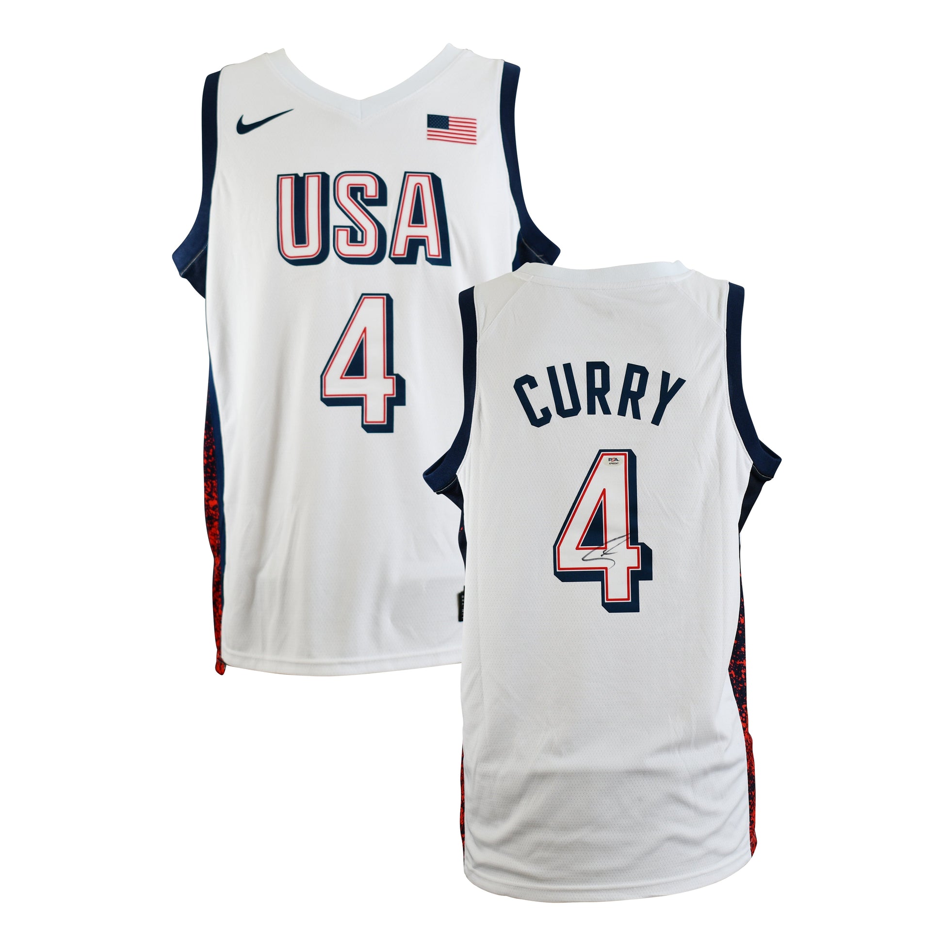 Stephen Curry Signed Team USA Olympic Games Paris 2024 Jersey Certified by PSA authentic-signatures