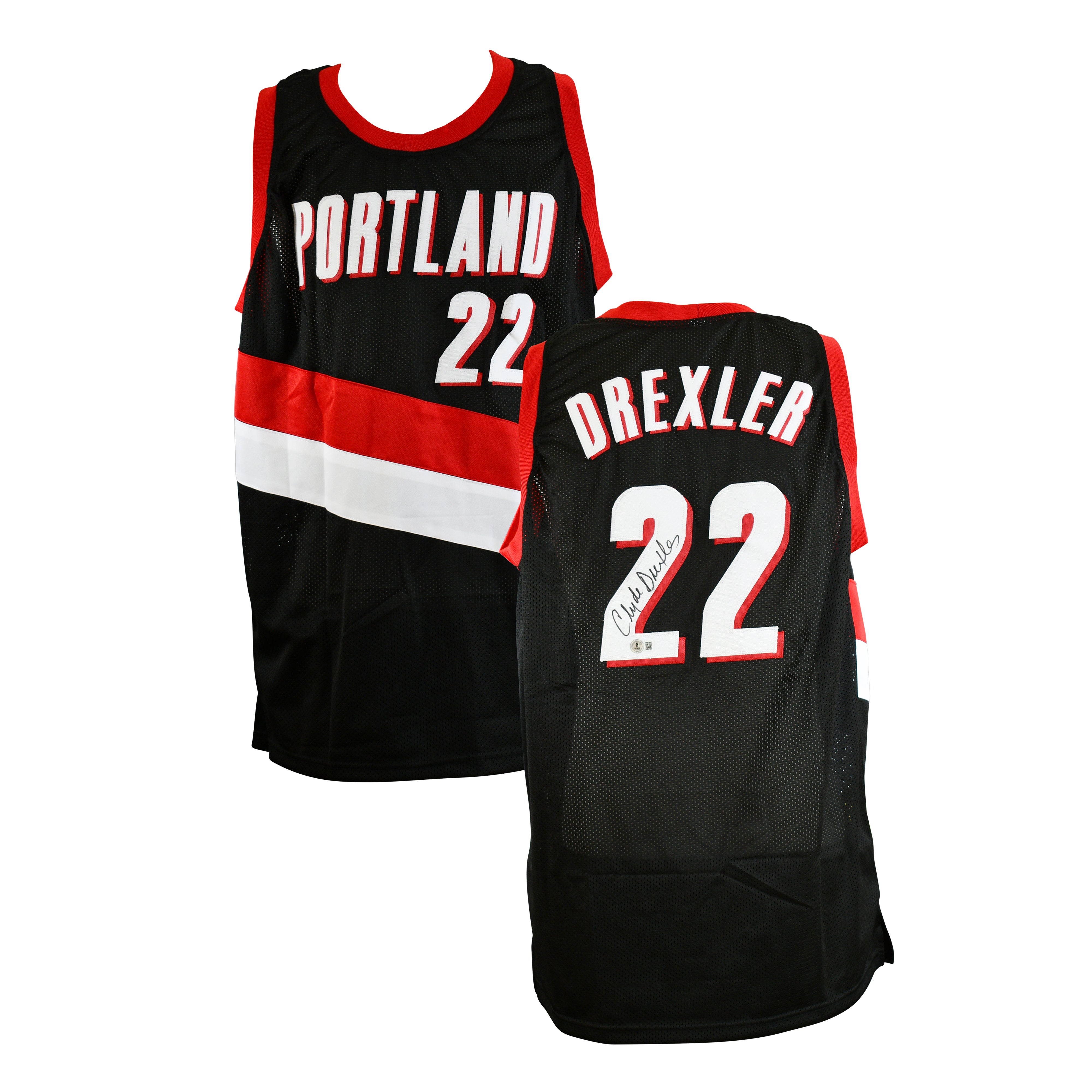 Clyde Drexler Signed Portland Trail Blazers Jersey
