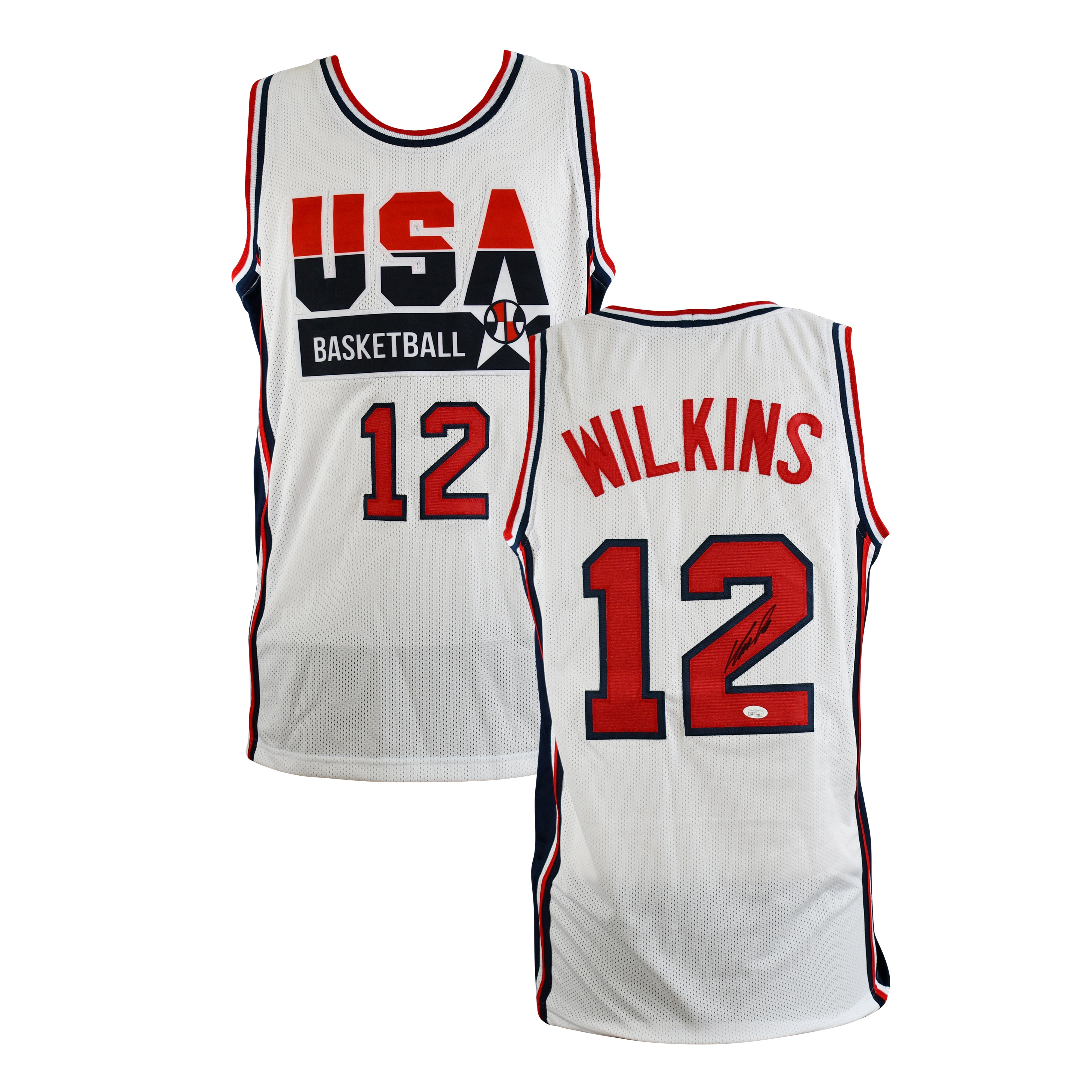 Dominique Wilkins Signed Team USA  White Jersey