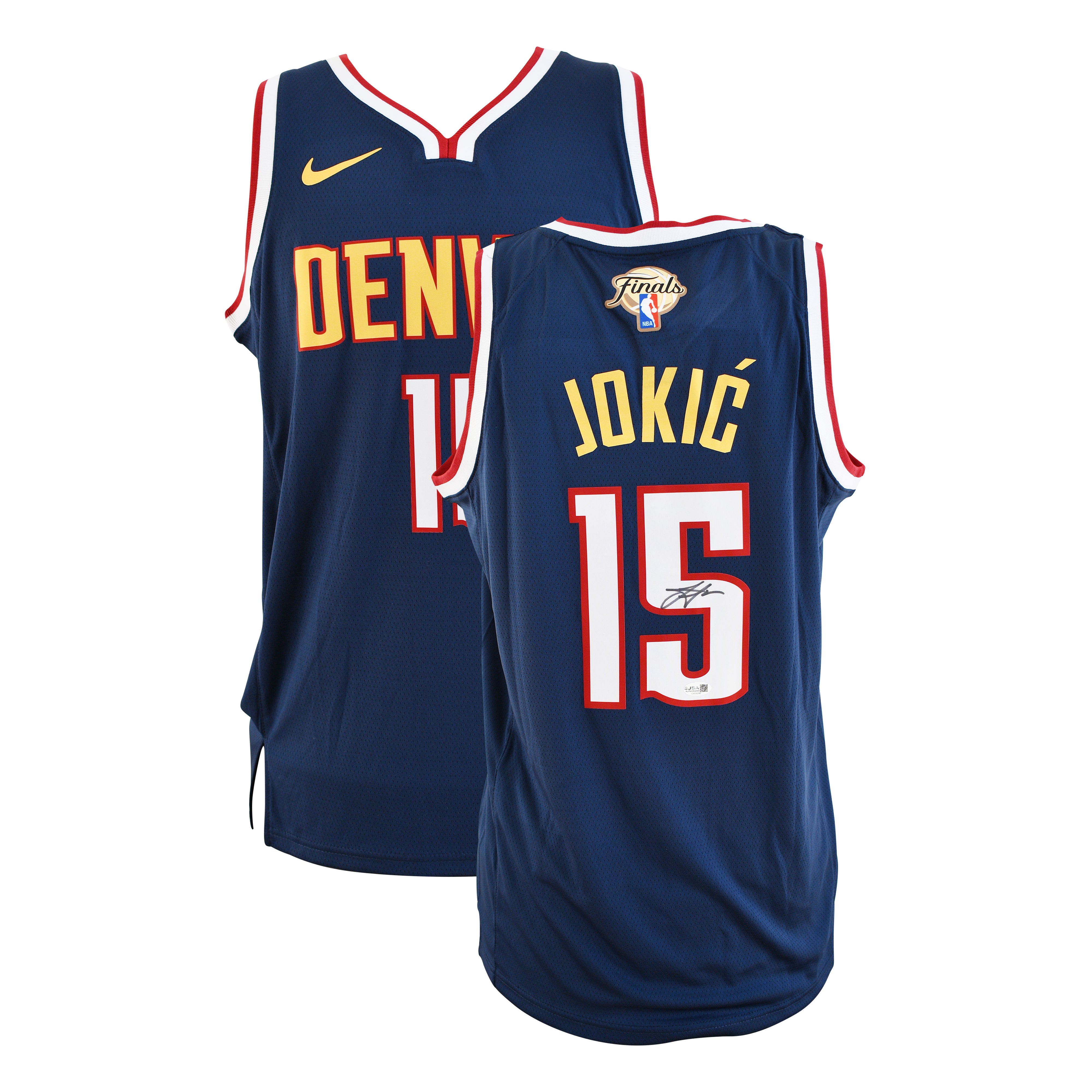 Nikola Jokic Signed Denver Nuggets Jersey with Finals Patch