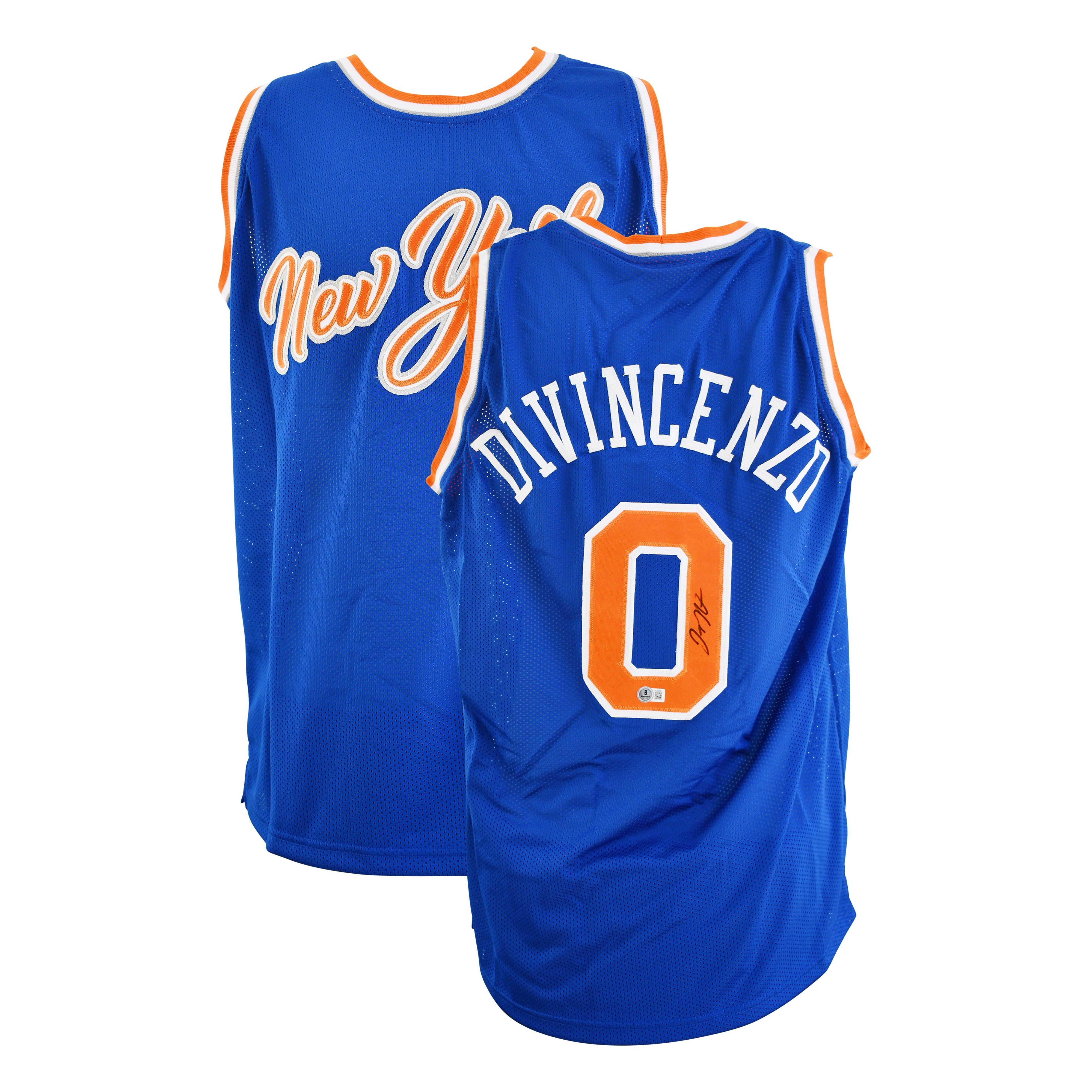 Donte DiVincenzo Signed New York Knicks Blue Jersey