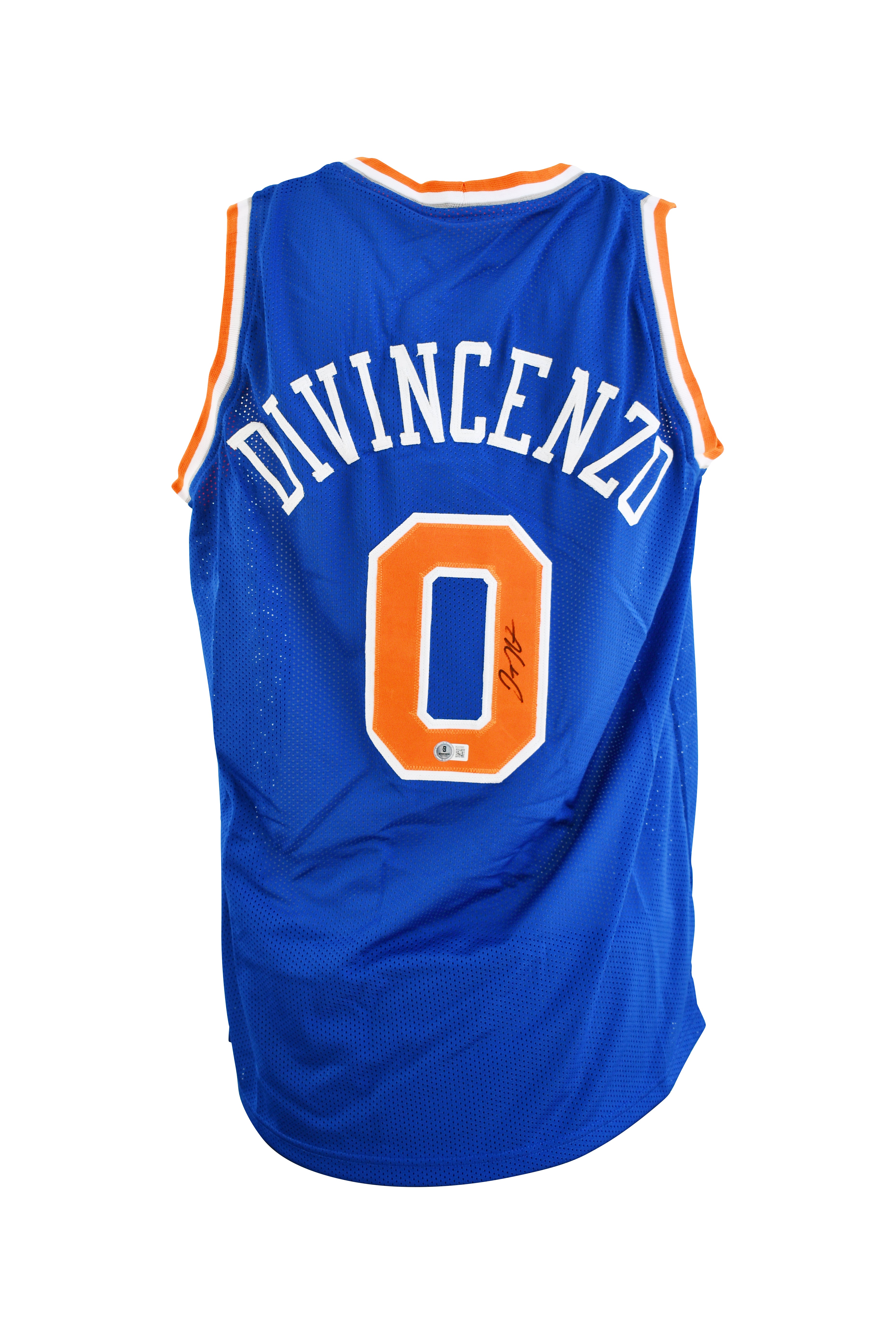 Donte DiVincenzo Signed New York Knicks Blue Jersey