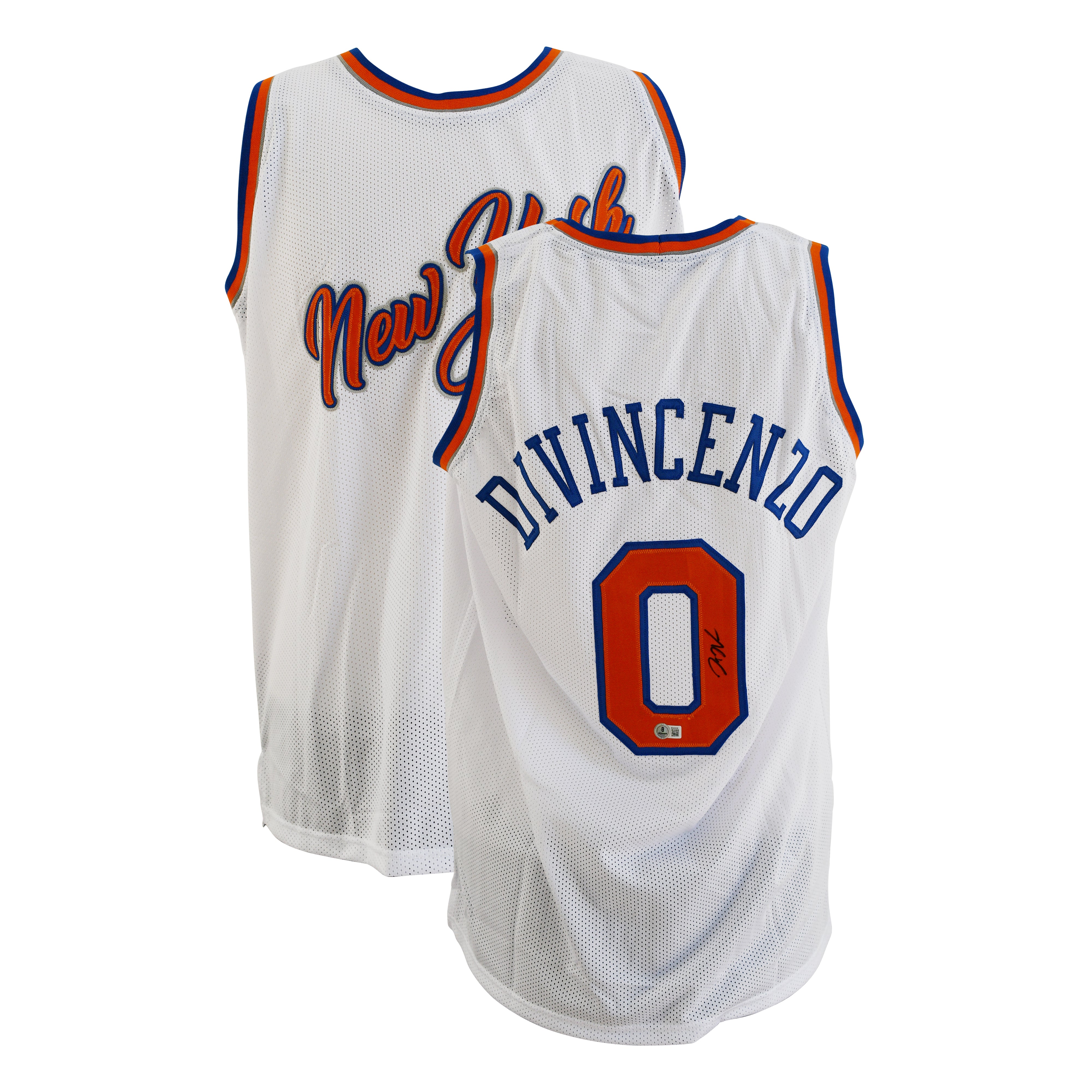 Donte DiVincenzo Signed New York Knicks  White Jersey