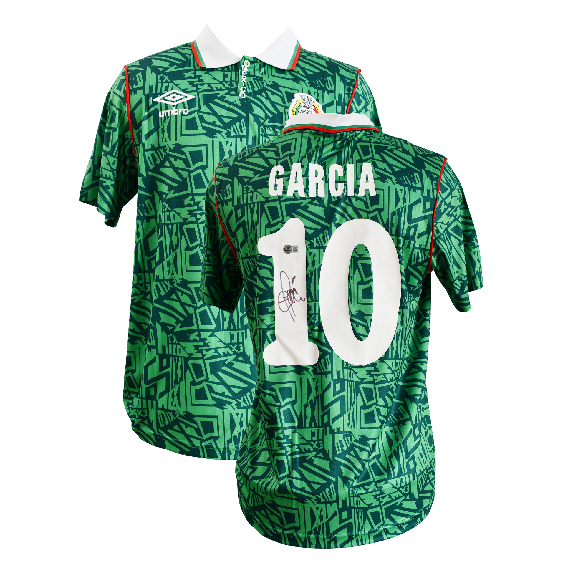Luis Garcia Signed Mexico Umbro Authentic Jersey Certified by Beckett authentic-signatures