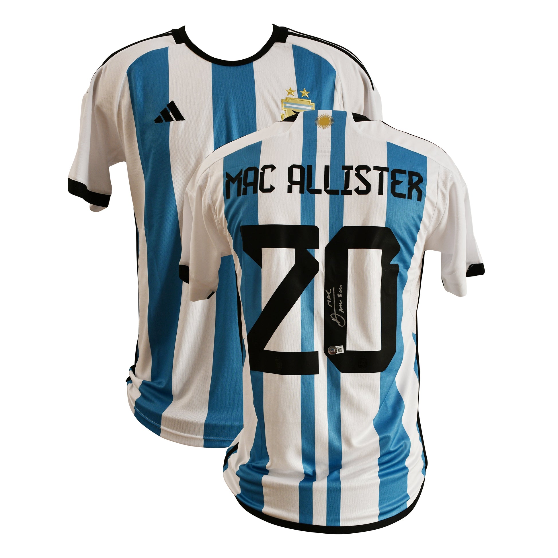 Alexis Mac Allister Signed Argentina Jersey Certified by Beckett authentic-signatures