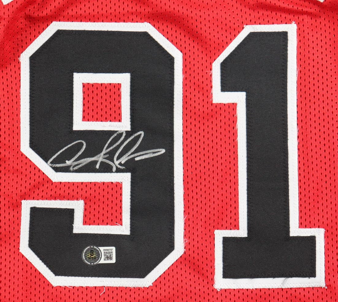 Dennis Rodman Signed Chicago Bulls Jersey Certified by Beckett authentic-signatures