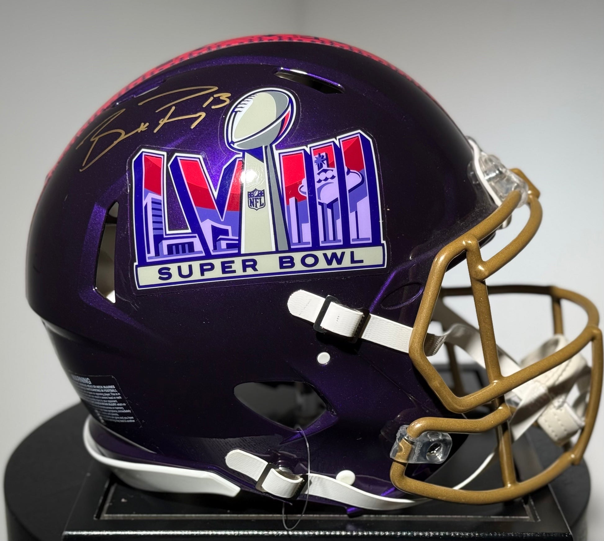 Brock Purdy Signed Super Bowl LVIII Helmet signed Helmet Certified by Fanatics authentic-signatures