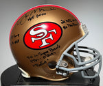 Joe Montana Signed 49ers Full-Size Authentic On-Field Helmet With Multiple StatInscriptions Certified by PSA authentic-signatures