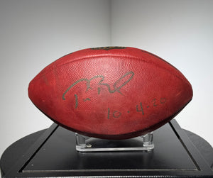Tom Brady Signed "The Duke" NFL Official Game Ball Inscribed "10-4-20". Certified by JSA
