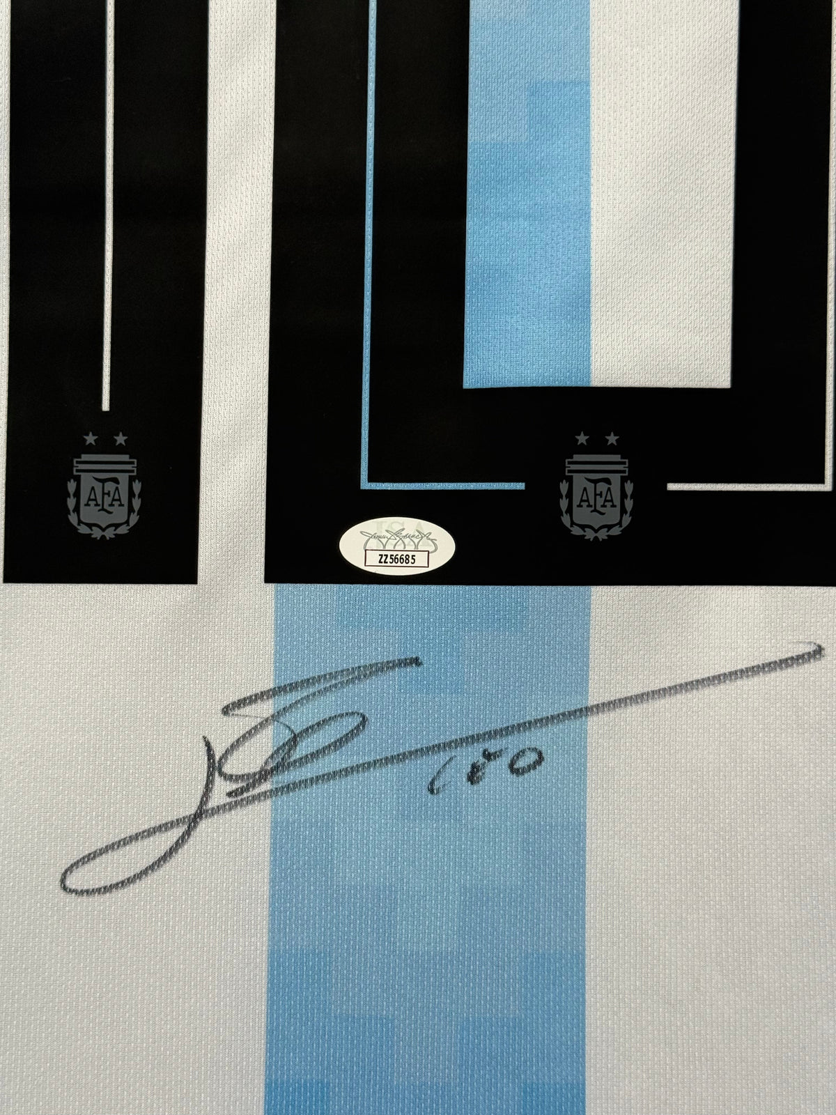 Lionel Messi Signed Home World Cup 2022 Argentina Jersey, Certified by Beckett authentic-signatures Football Authentic Sig...